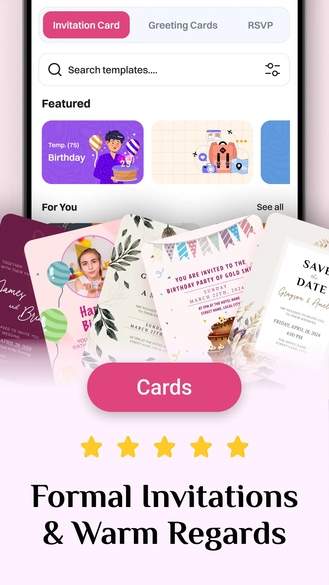 Invitation Maker : Card Design | Indus Appstore | Screenshot