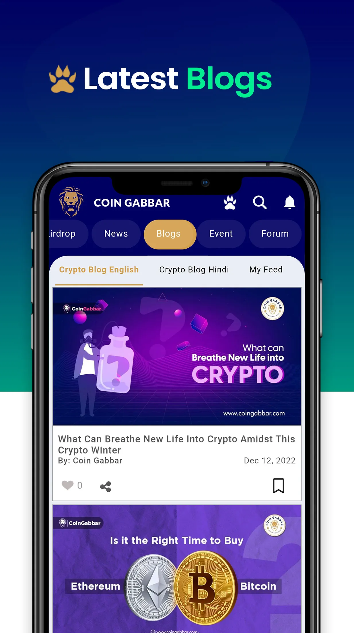 Coingabbar: Live Crypto Prices | Indus Appstore | Screenshot