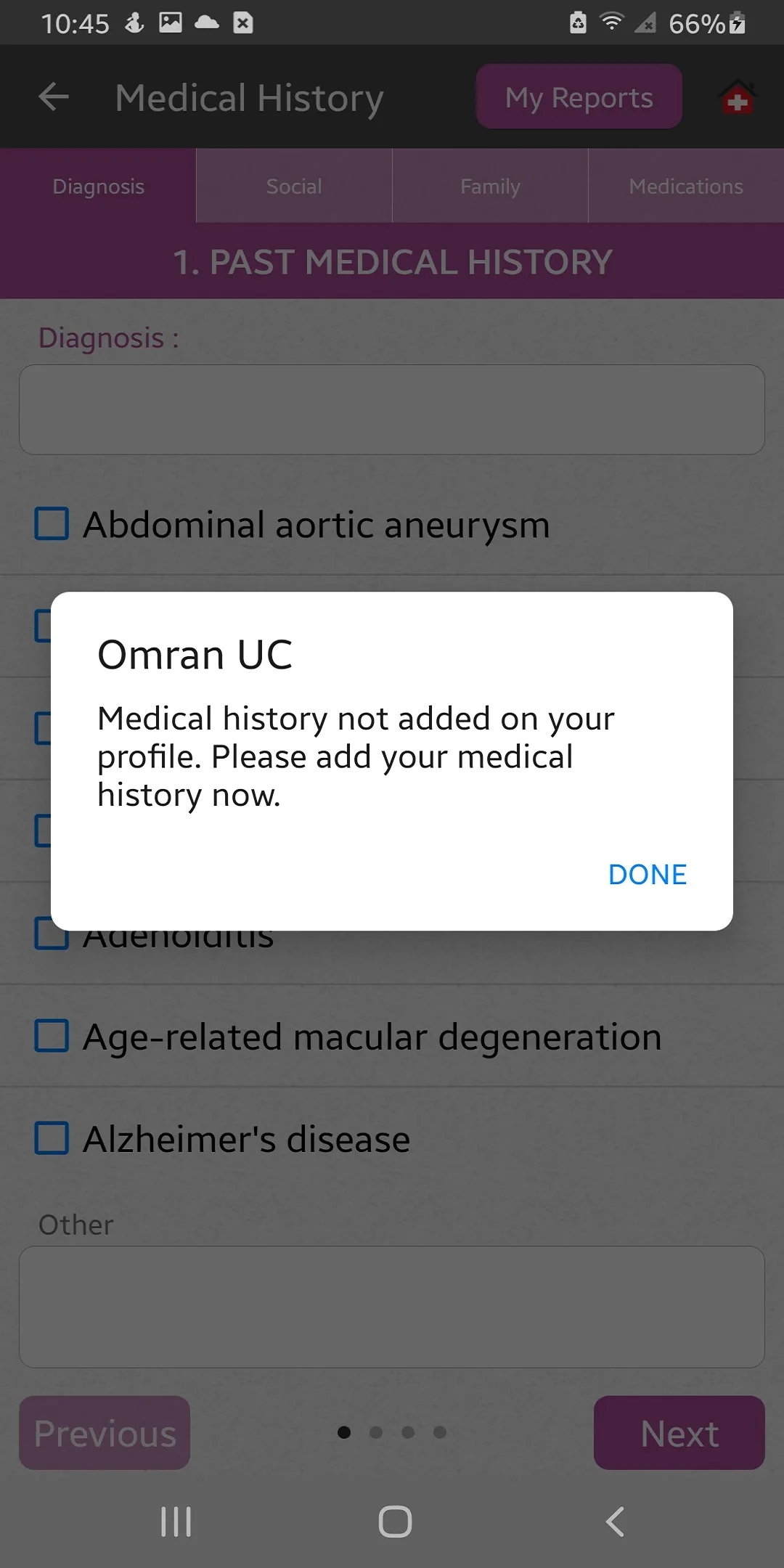 Omran Patient | Indus Appstore | Screenshot