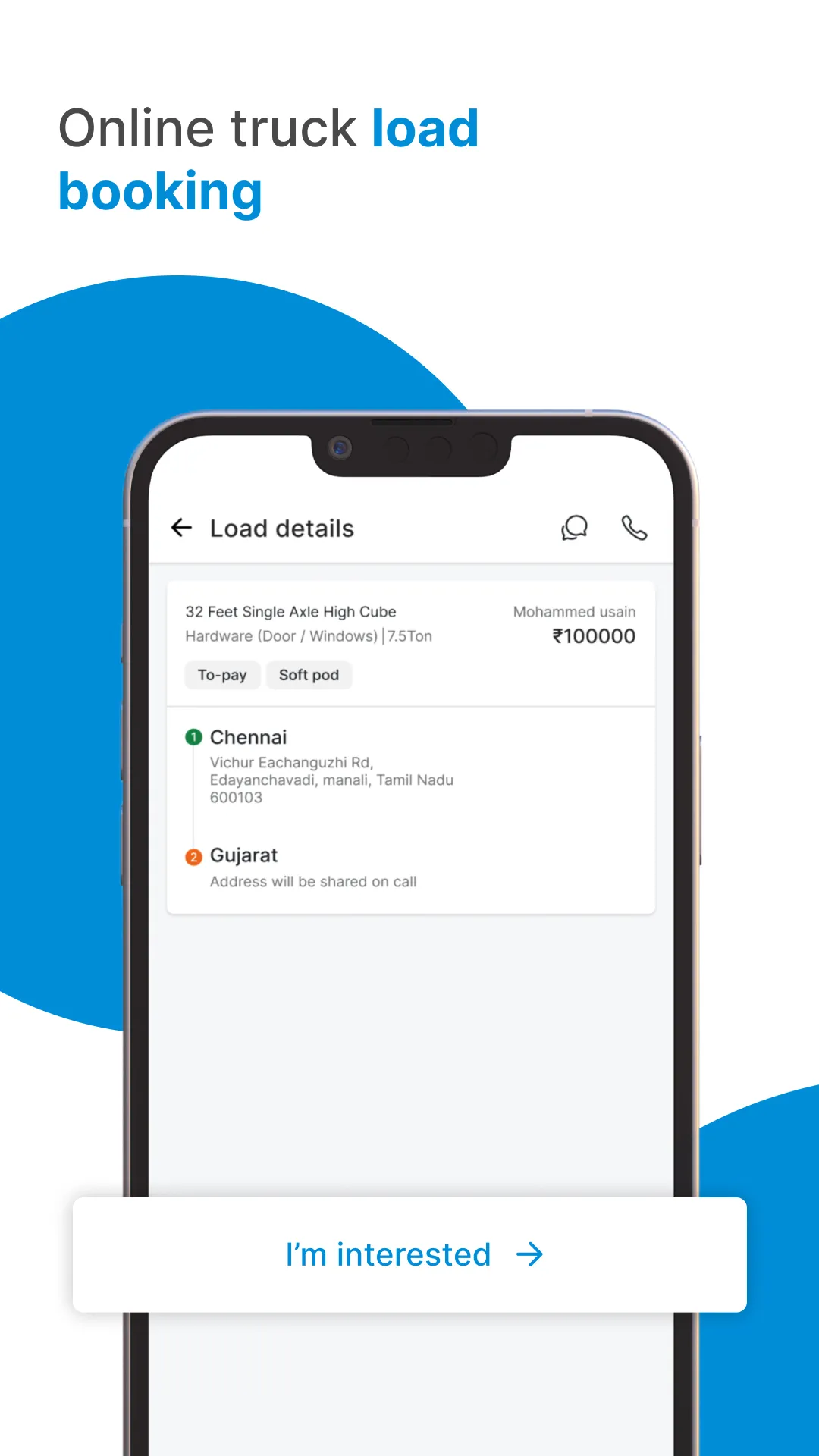 FR8 Loads - Full Truck Loads | Indus Appstore | Screenshot