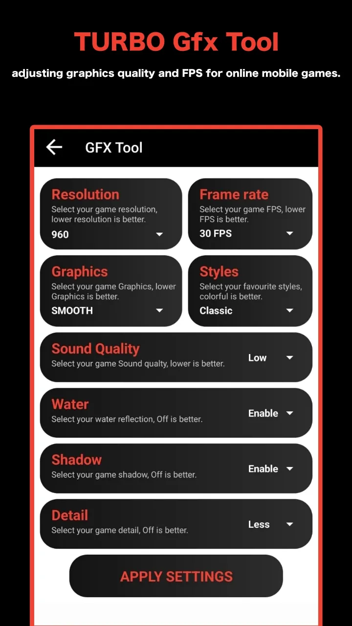 TURBO GFX TOOL FOR PUBG & BGMI | Indus Appstore | Screenshot