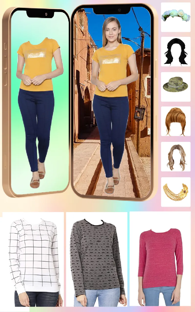 Women T-Shirt Photo Suit Edit | Indus Appstore | Screenshot