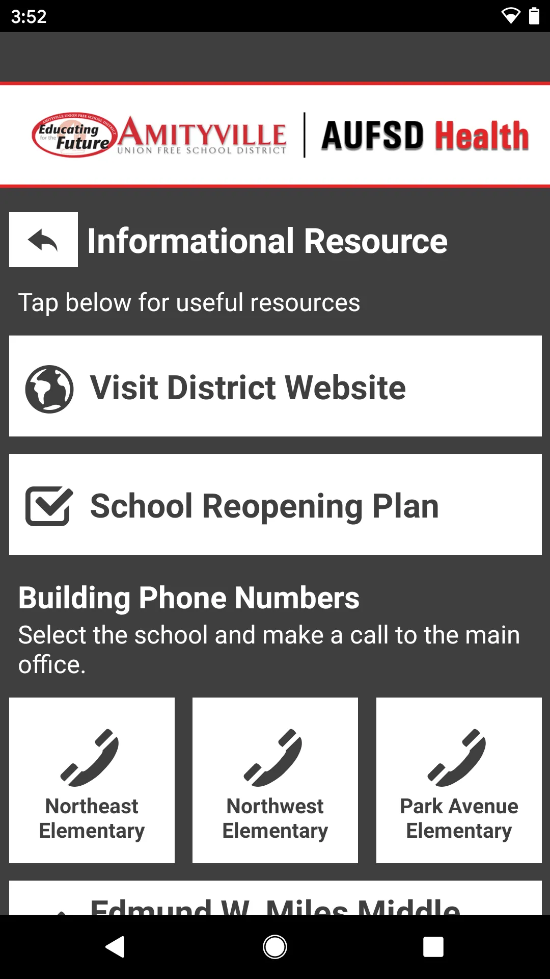 Amityville UFSD Health App | Indus Appstore | Screenshot