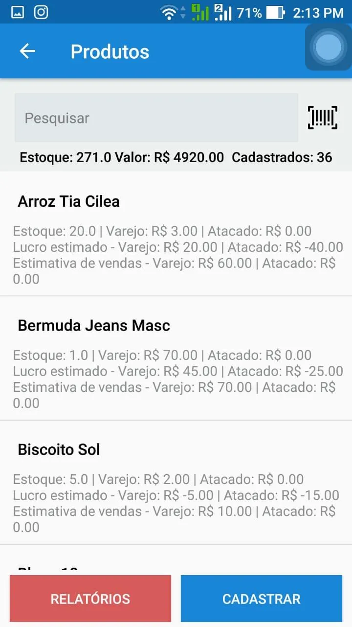 Controle de Estoque e Vendas | Indus Appstore | Screenshot