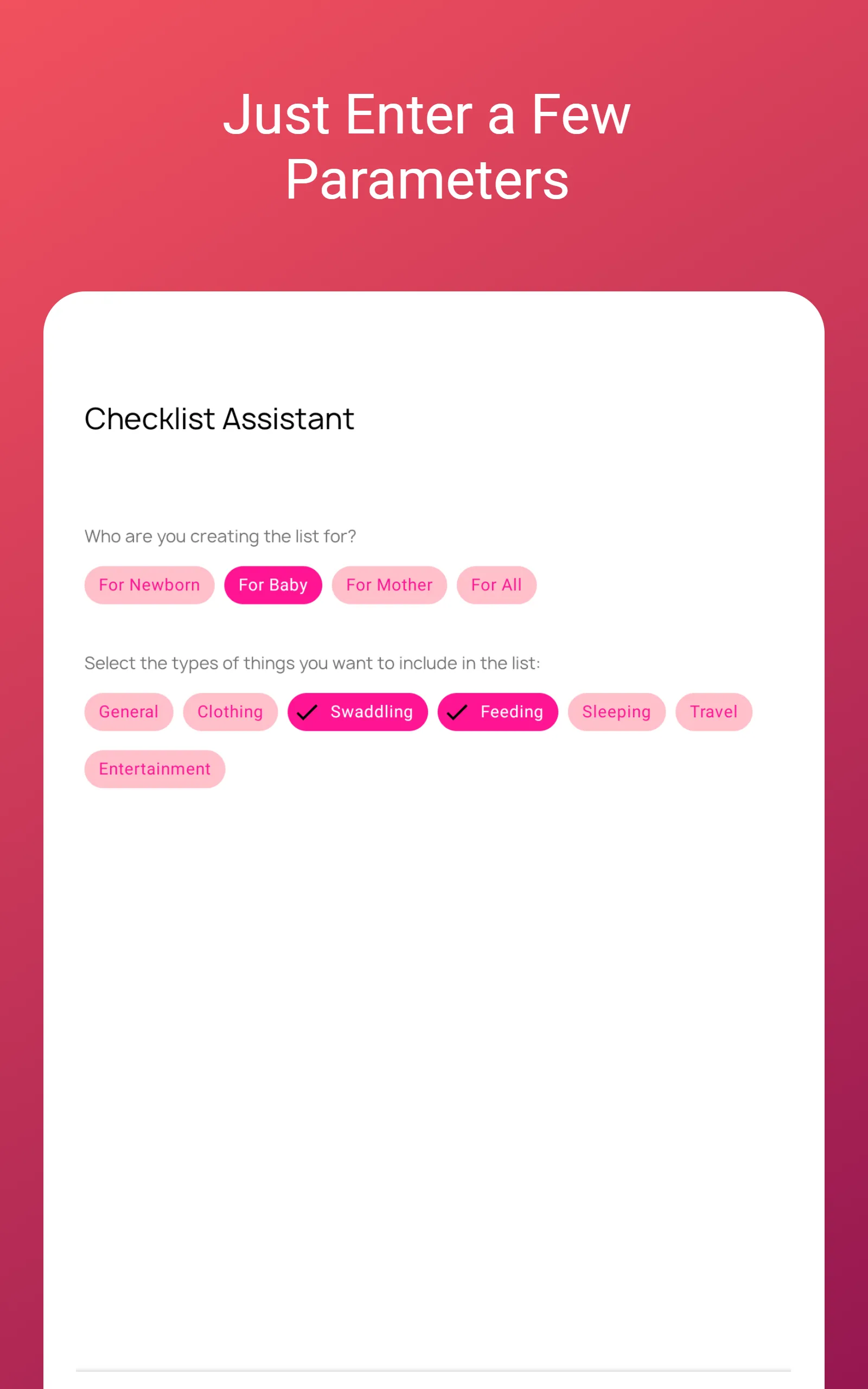 Baby Checklist for the Newborn | Indus Appstore | Screenshot