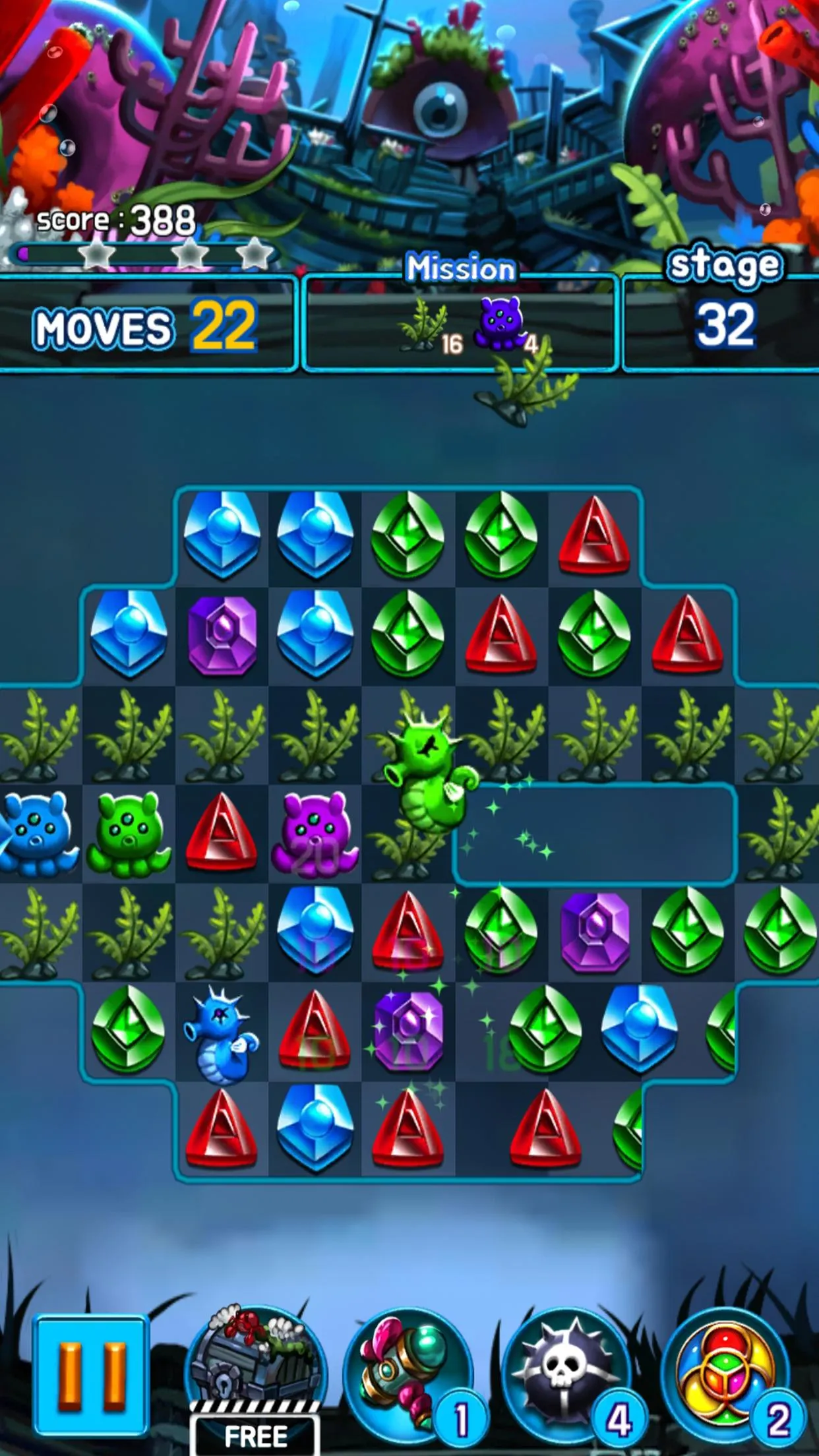 Jewel Kraken: Match 3 Blast | Indus Appstore | Screenshot