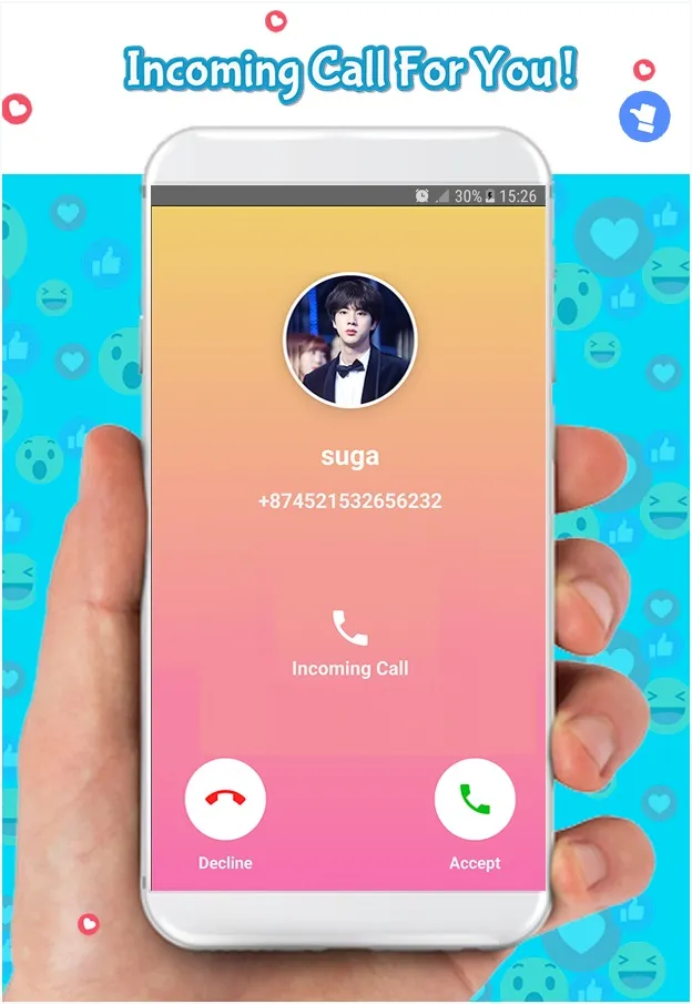 jimin bst Fake call & chat | Indus Appstore | Screenshot