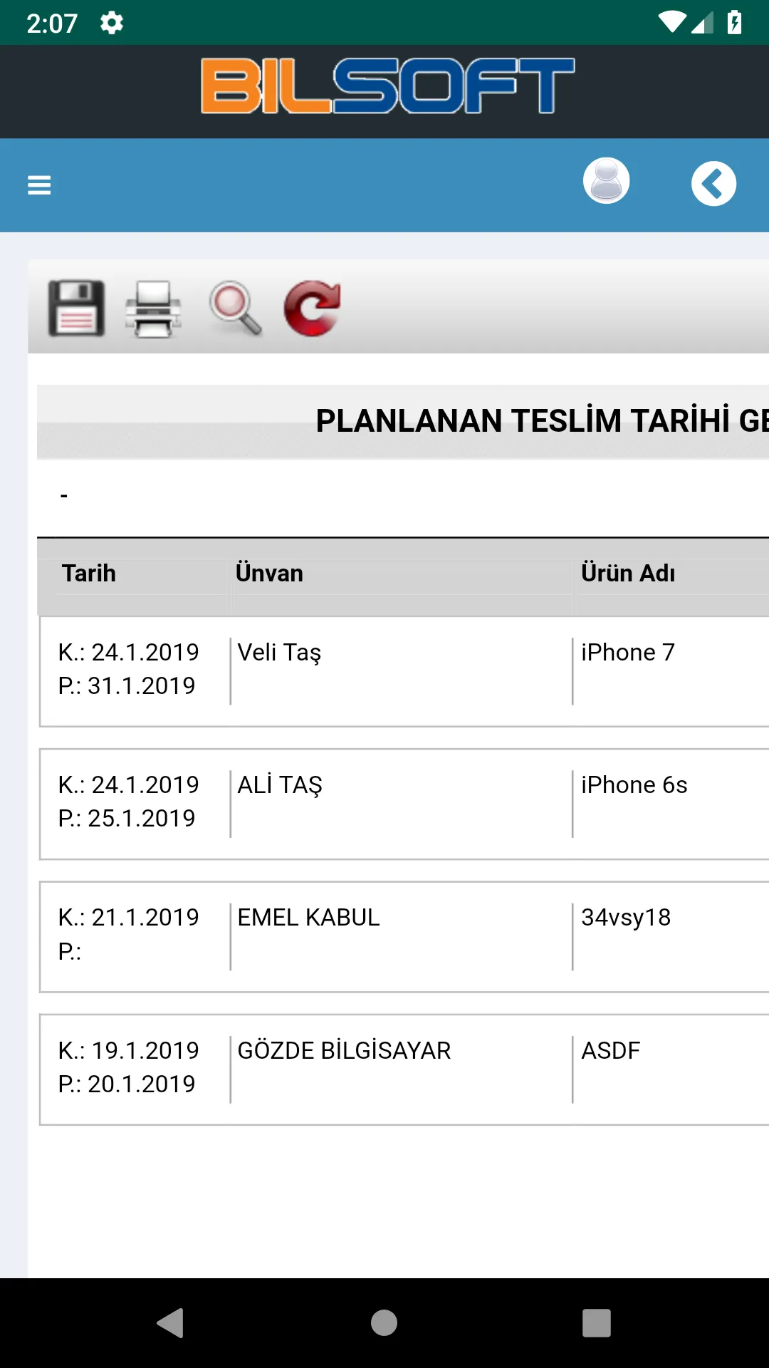 Bilsoft Teknik Servis Programı | Indus Appstore | Screenshot