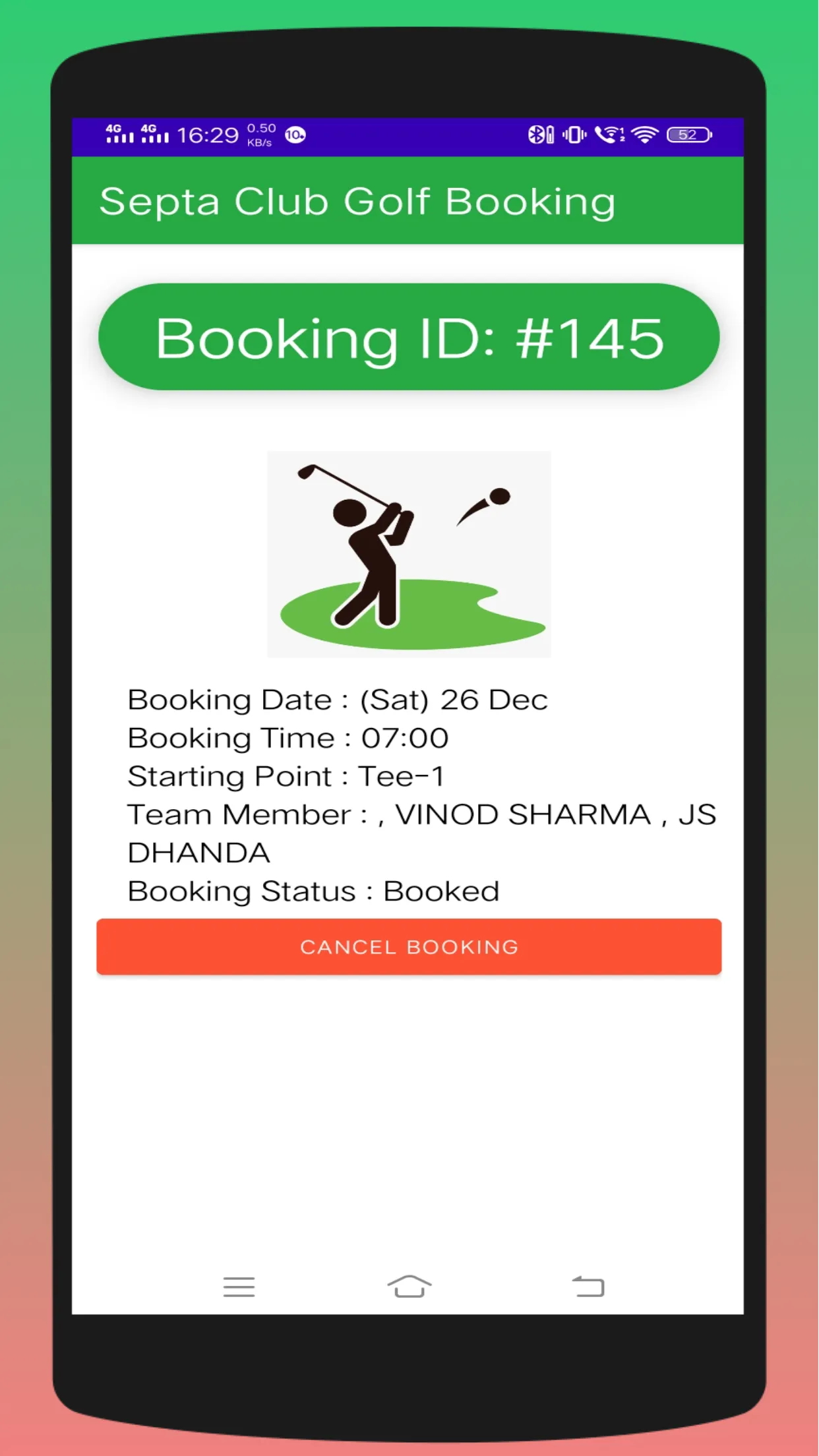 Septa Golf Course Booking | Indus Appstore | Screenshot