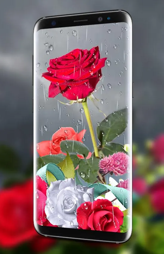 Flower Clock Live wallpaper–HD | Indus Appstore | Screenshot