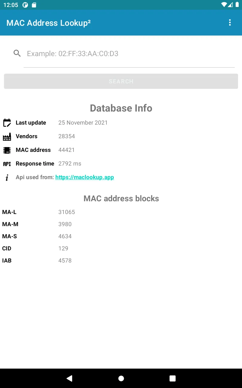 Mac Address Lookup | Indus Appstore | Screenshot