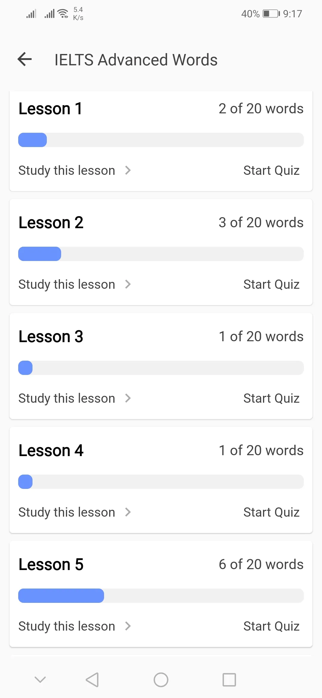 IELTS Vocabulary Learn & Test | Indus Appstore | Screenshot