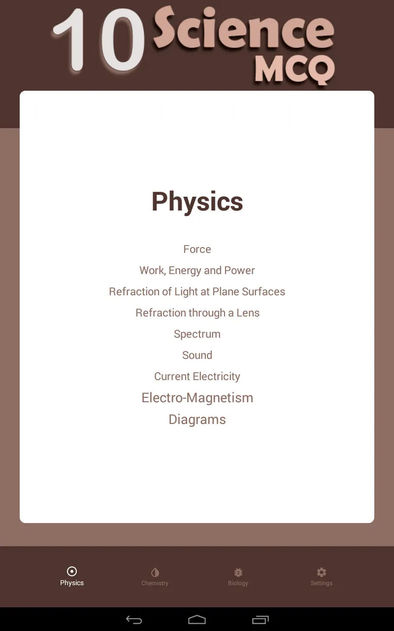 ICSE MCQ - Class 10th(Science) | Indus Appstore | Screenshot