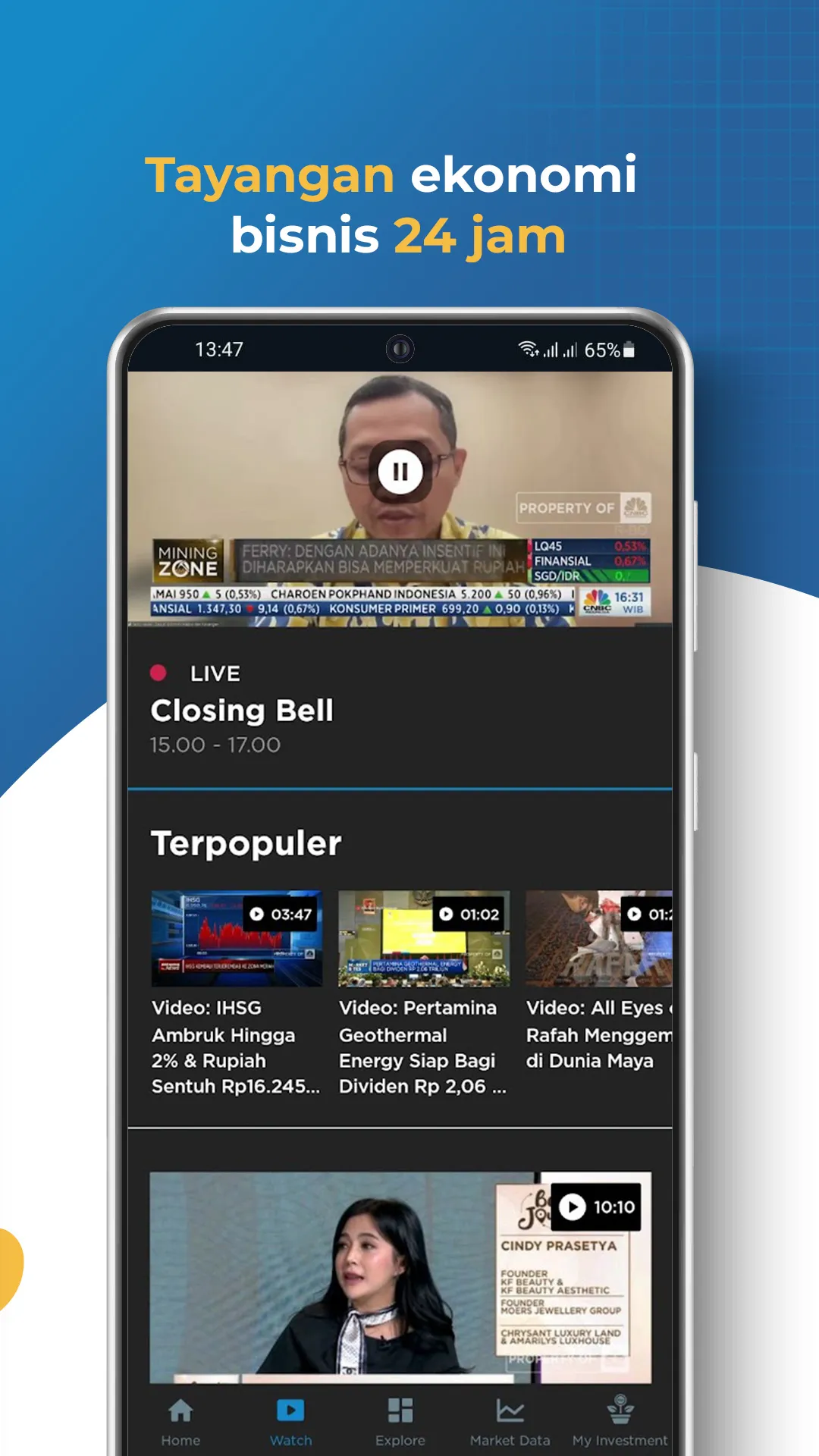 CNBC Indonesia - Market News | Indus Appstore | Screenshot