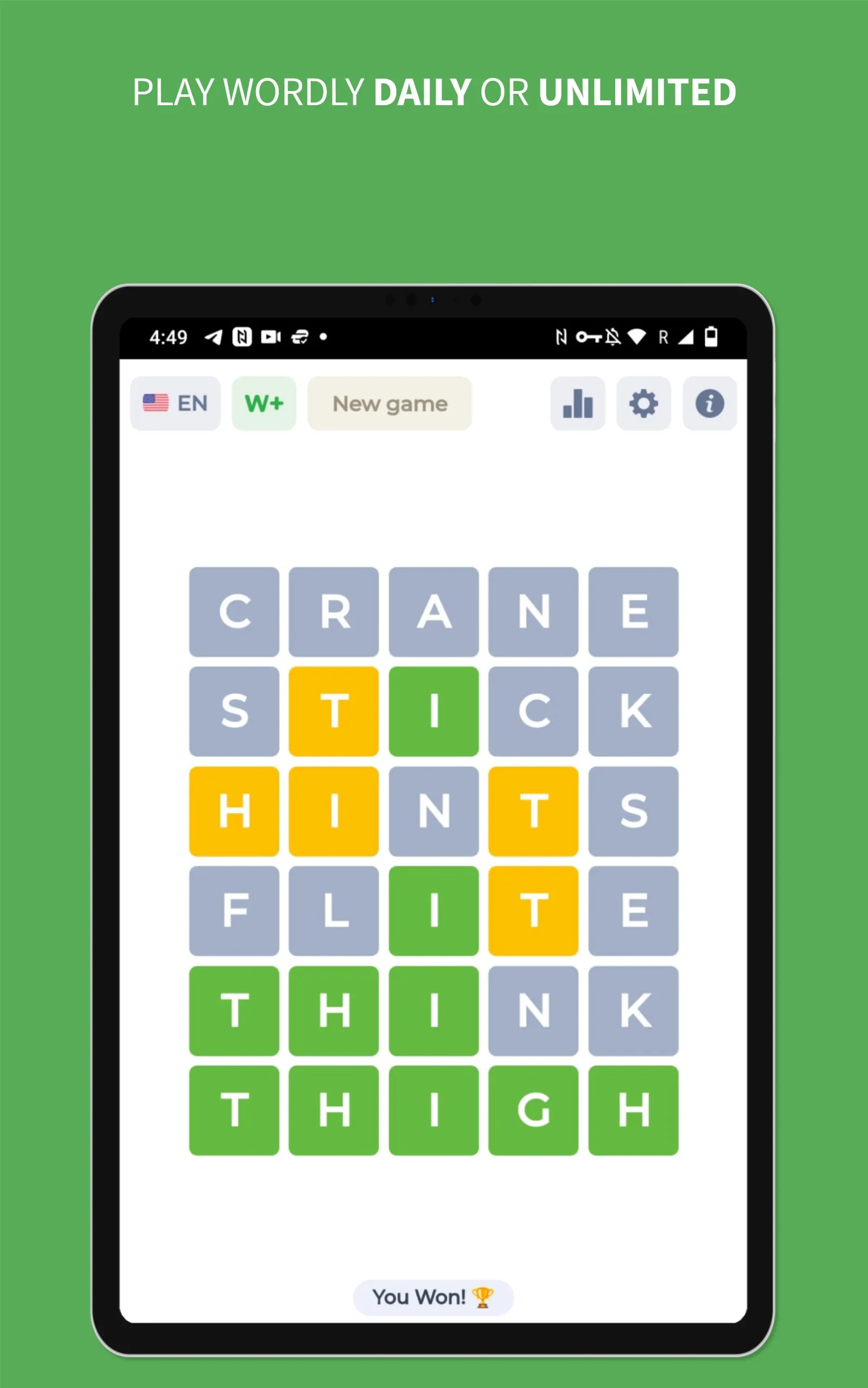 Wordy - Word Puzzle Game | Indus Appstore | Screenshot