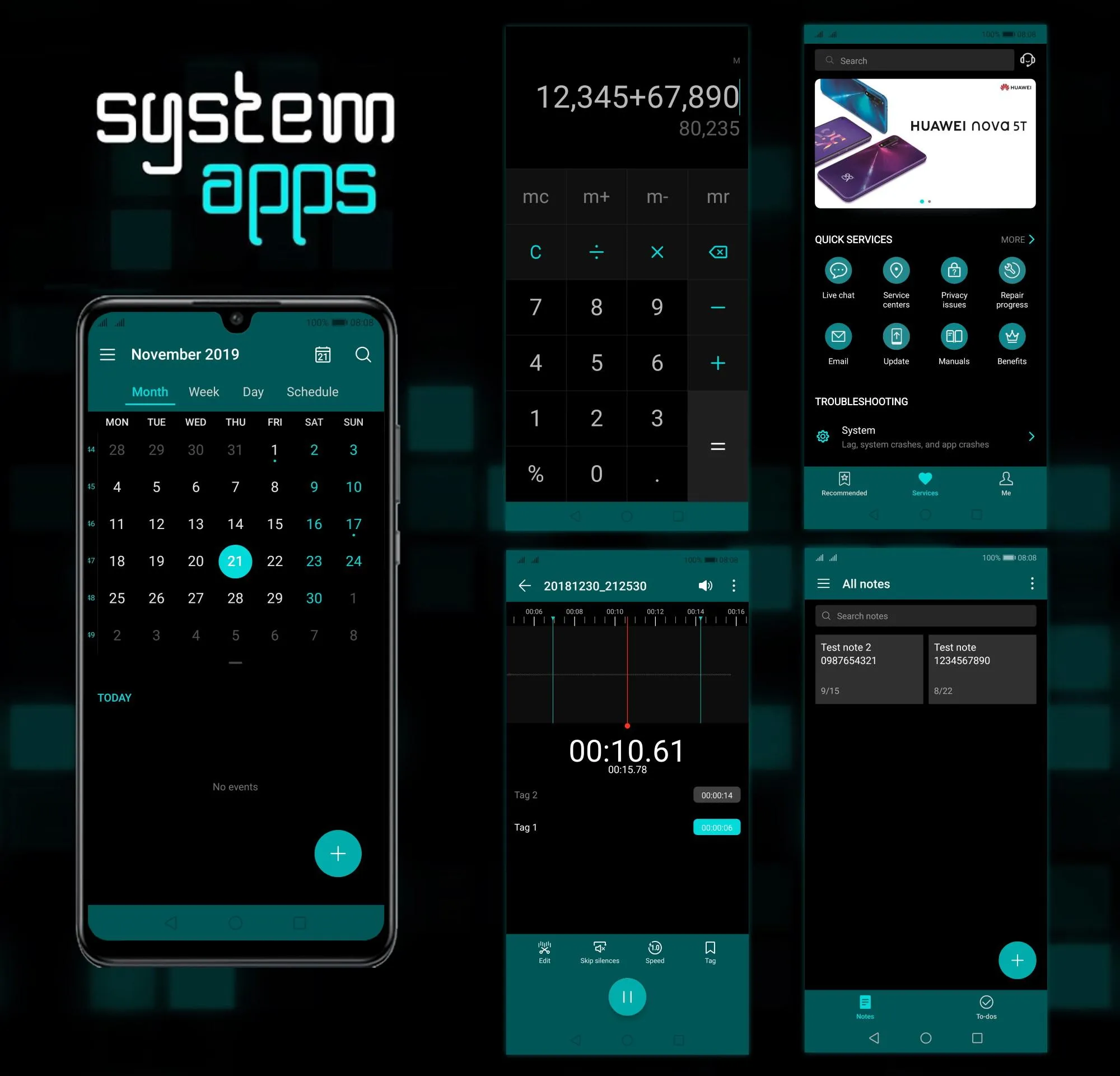 [EMUI 9.1]Mosaic Cyan Theme | Indus Appstore | Screenshot