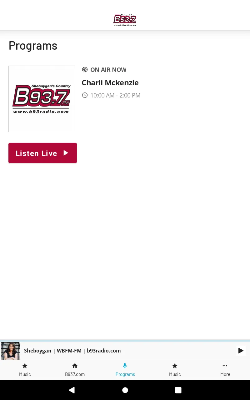 Sheboygan's County B93.7 | Indus Appstore | Screenshot