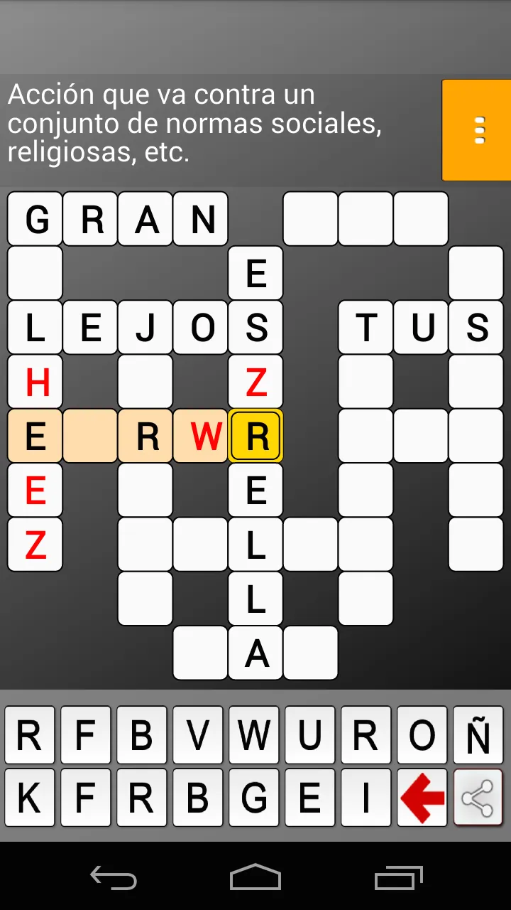 CrossWords Spanish | Indus Appstore | Screenshot