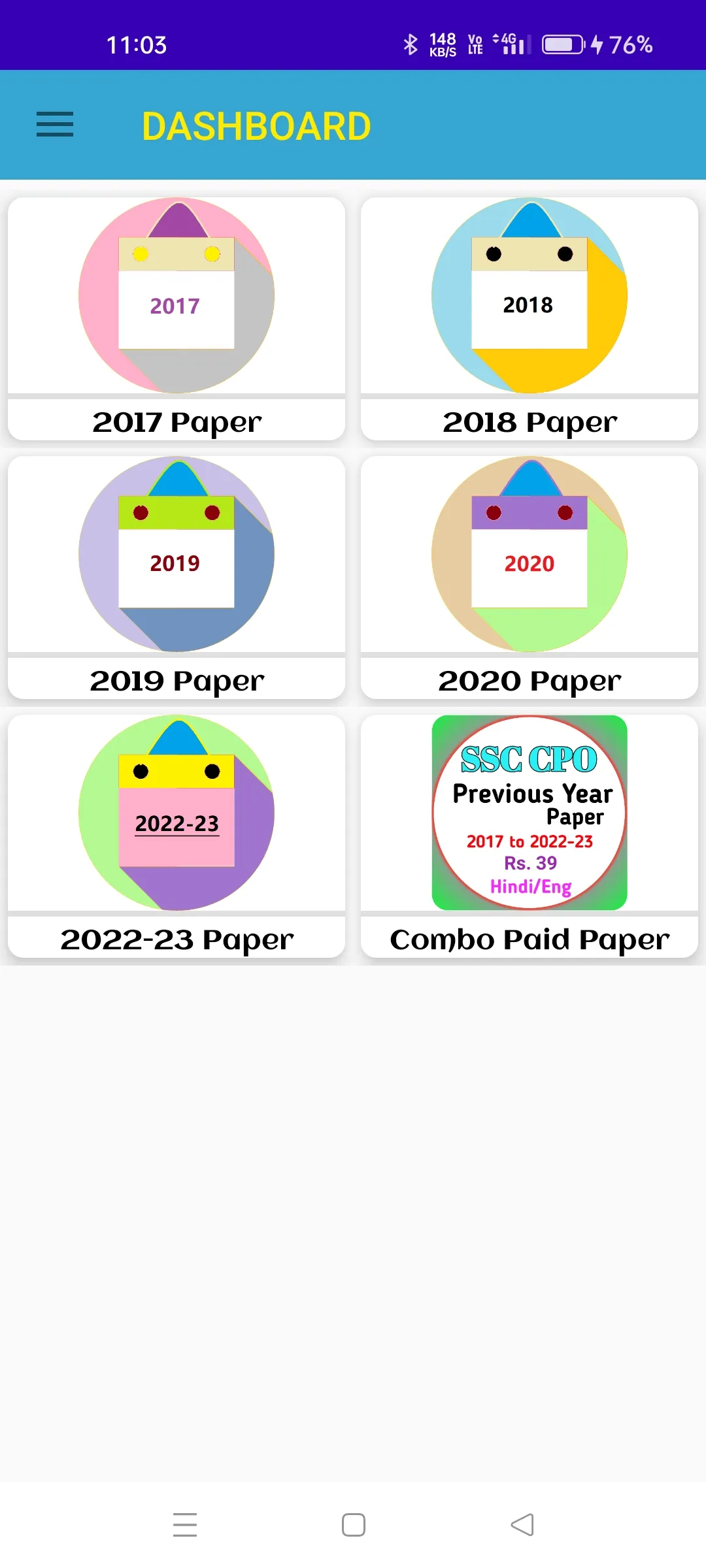 SSC CPO Previous Year Papers | Indus Appstore | Screenshot