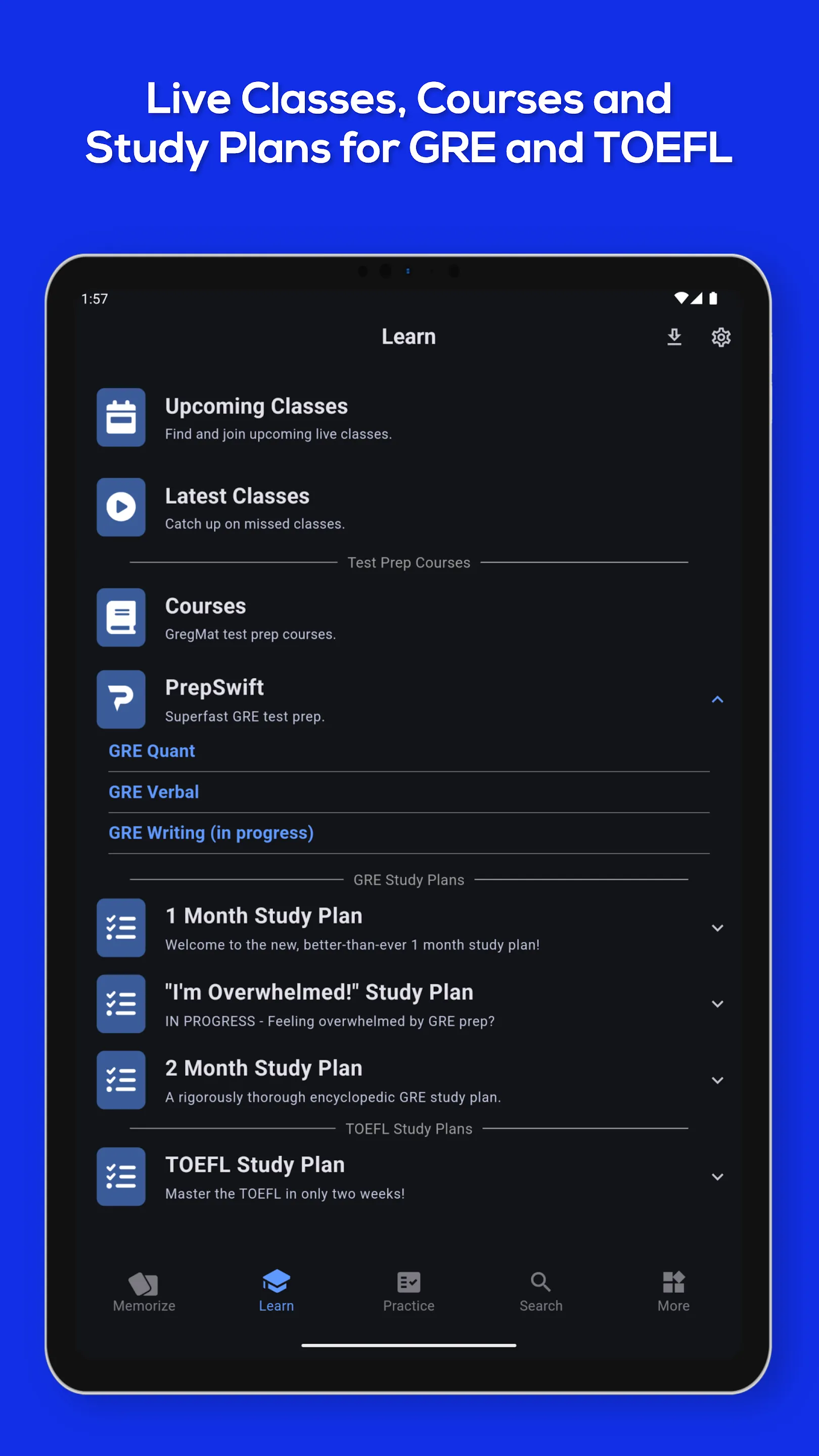 GregMat - GRE and TOEFL Prep | Indus Appstore | Screenshot