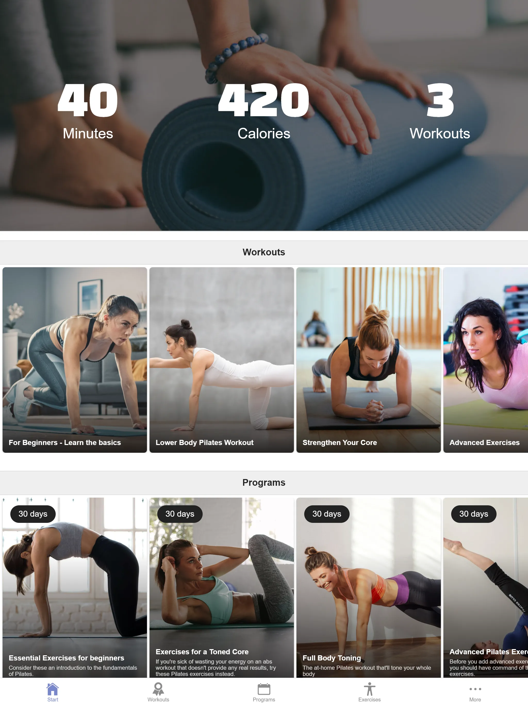 Pilates Exercises - All Levels | Indus Appstore | Screenshot