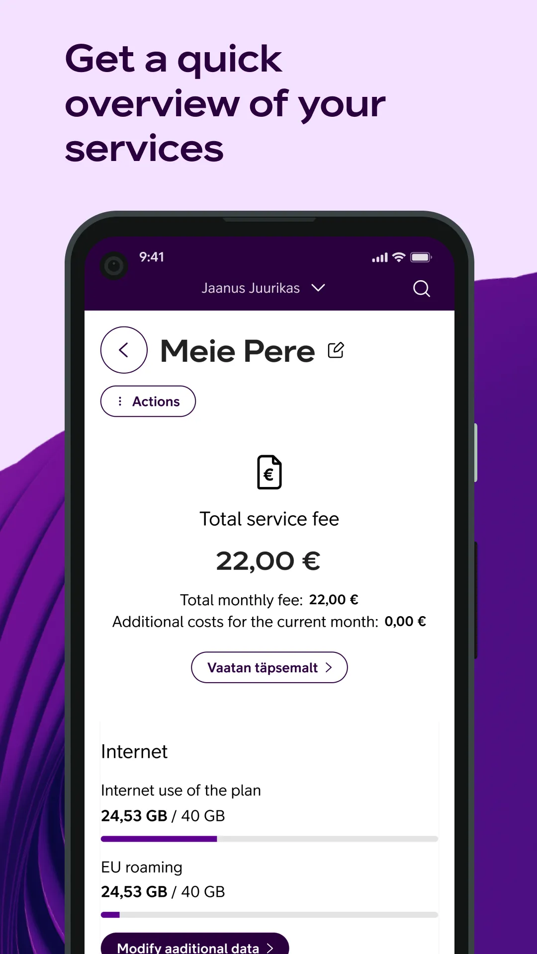 Minu Telia | Indus Appstore | Screenshot