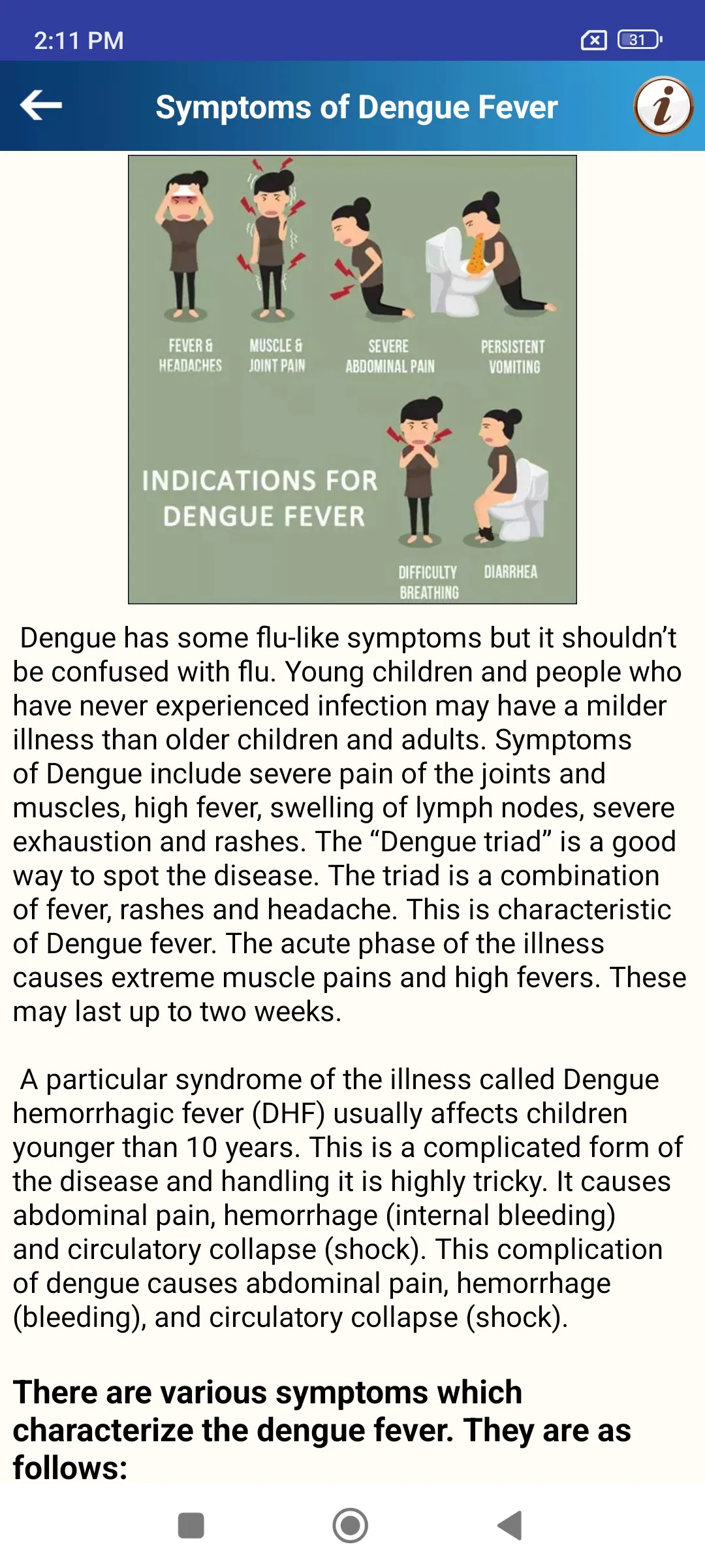 Dengue Fever Cure & Foods Diet | Indus Appstore | Screenshot