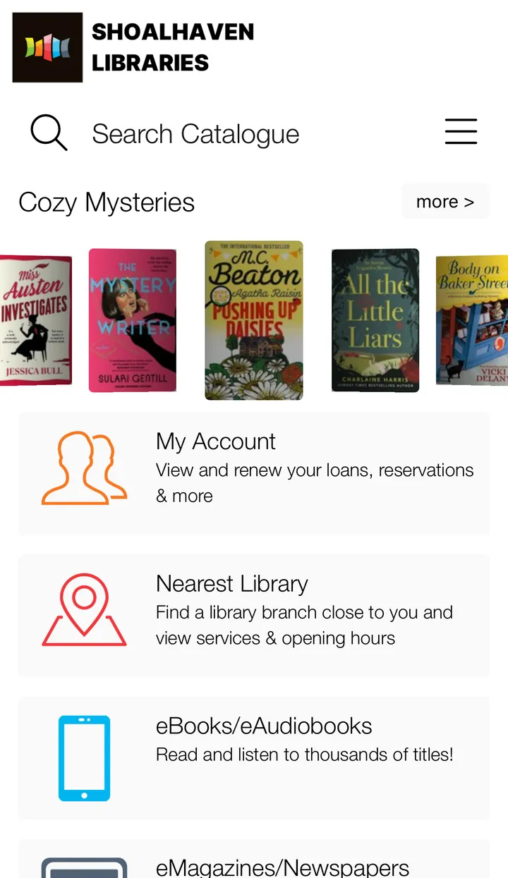 Shoalhaven Libraries | Indus Appstore | Screenshot