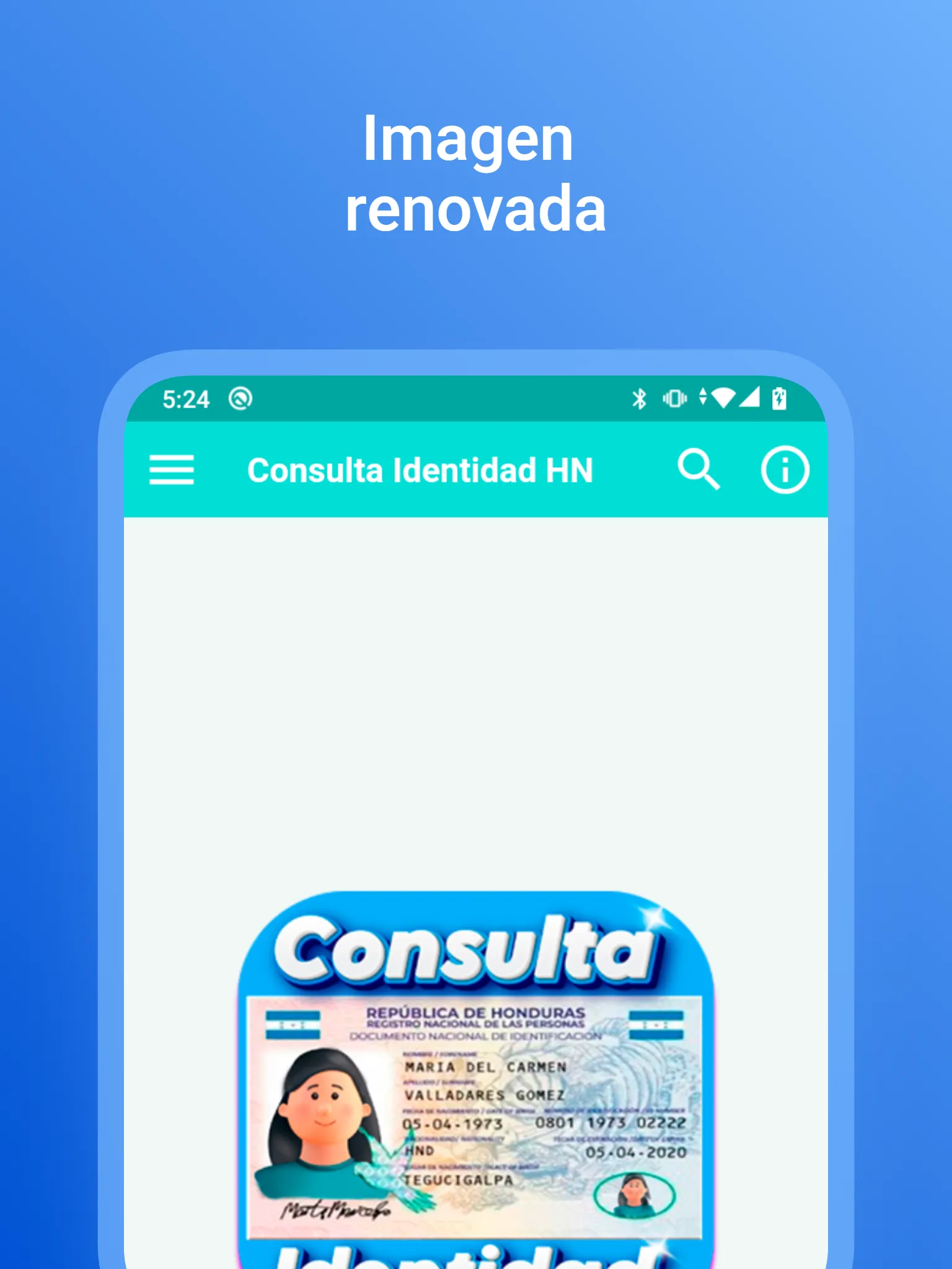 Consulta Entrega Identidad HN | Indus Appstore | Screenshot