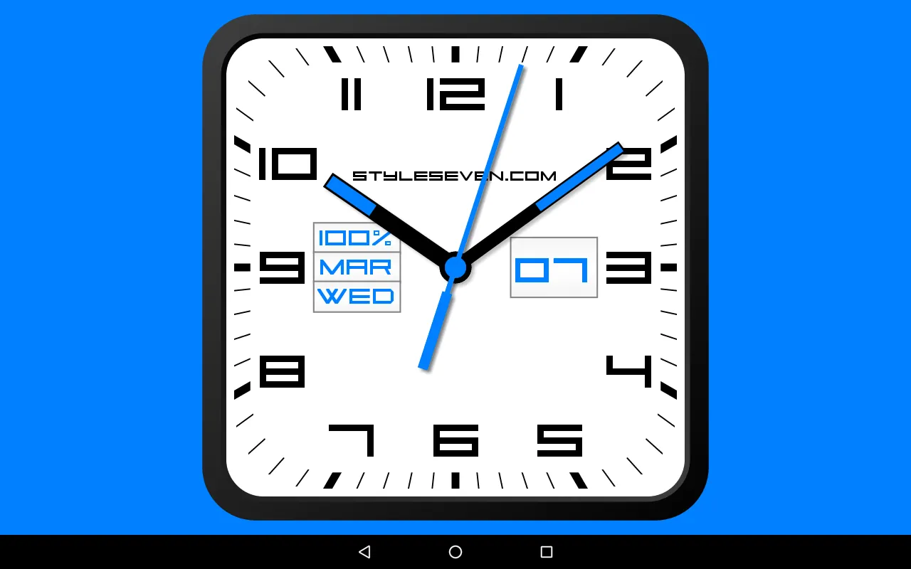 Square Analog Clock-7 | Indus Appstore | Screenshot