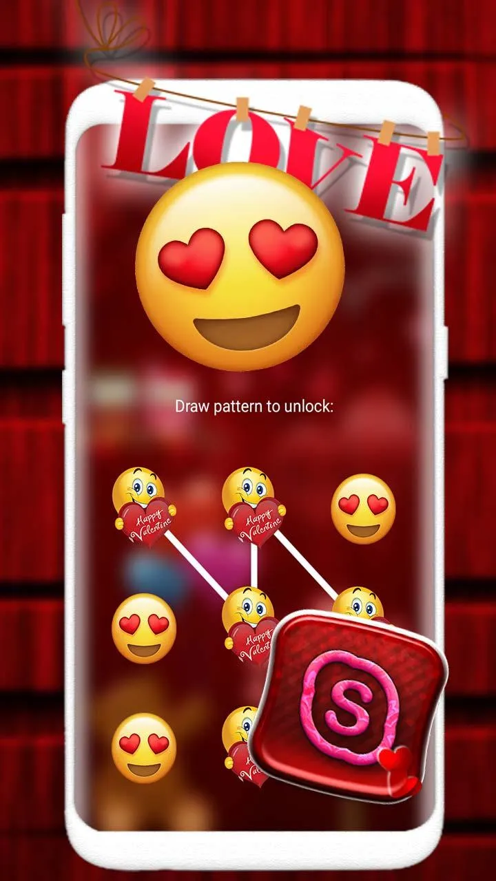 Valentine Red Launcher Theme | Indus Appstore | Screenshot