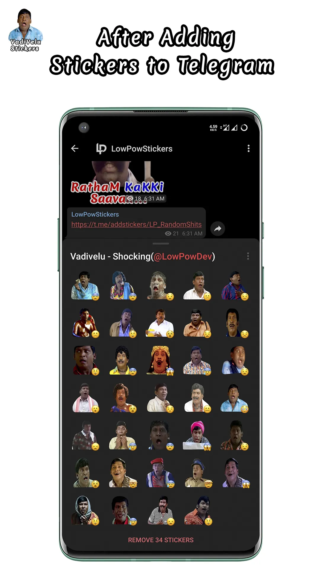 VadiStick - Vadivelu Stickers | Indus Appstore | Screenshot