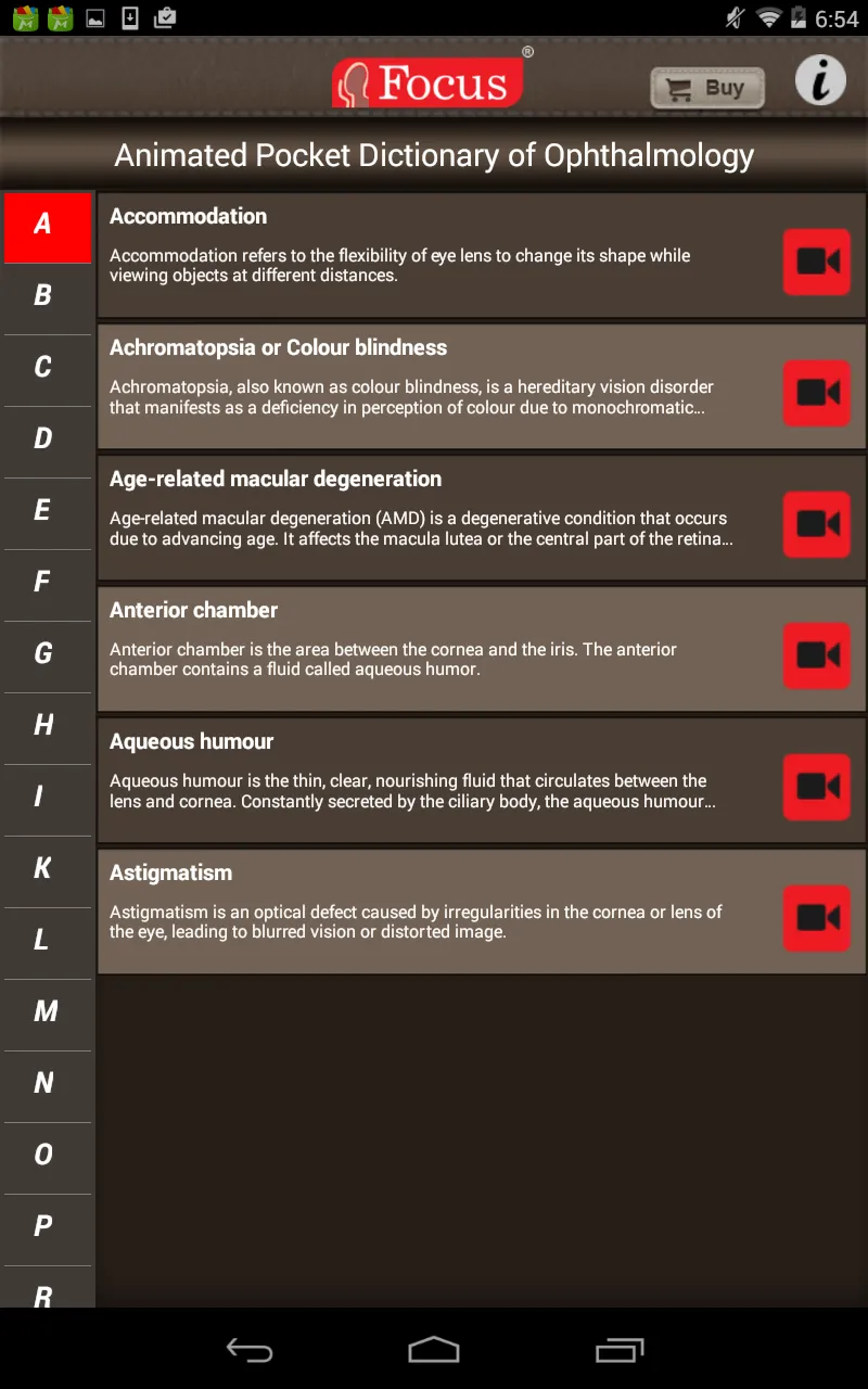 Ophthalmology -Pocket Dict. | Indus Appstore | Screenshot