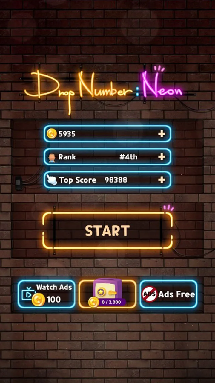 Drop Number : Neon 2048 | Indus Appstore | Screenshot