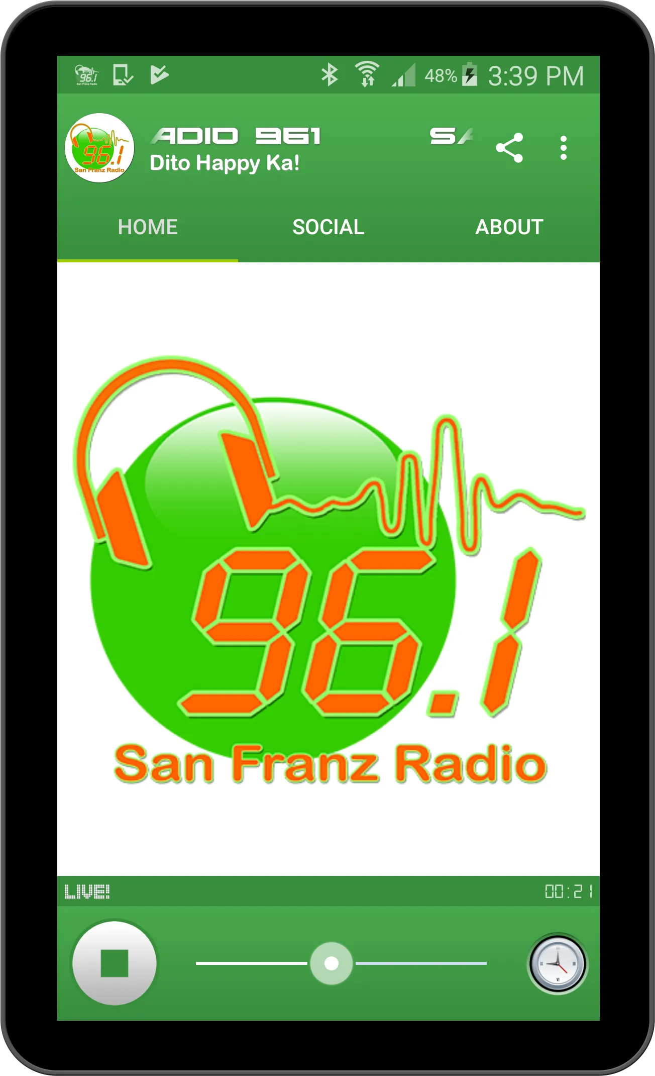 San Franz Radio 961 | Indus Appstore | Screenshot