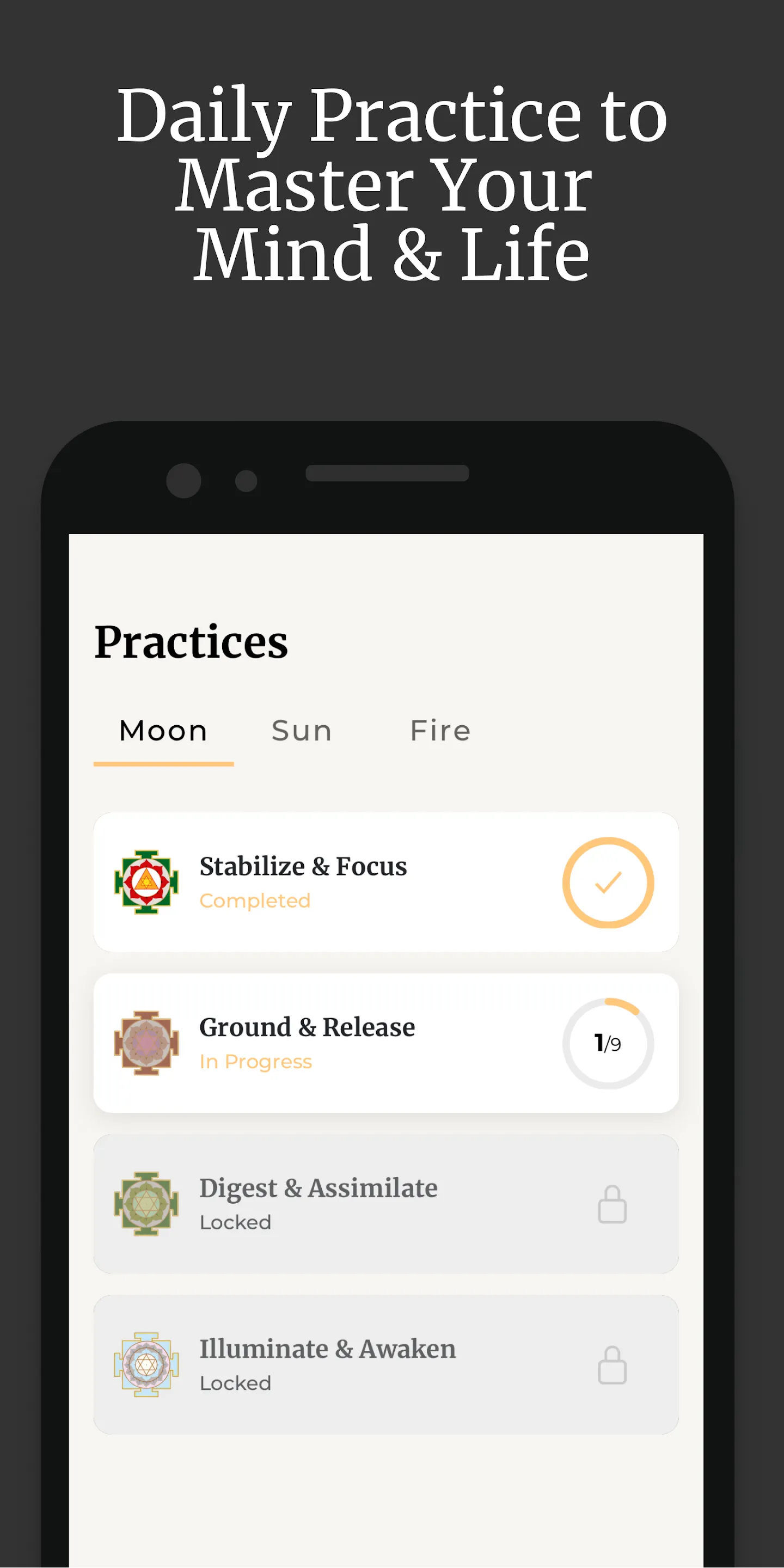 Moon Sun Fire: Yoga & Meditati | Indus Appstore | Screenshot