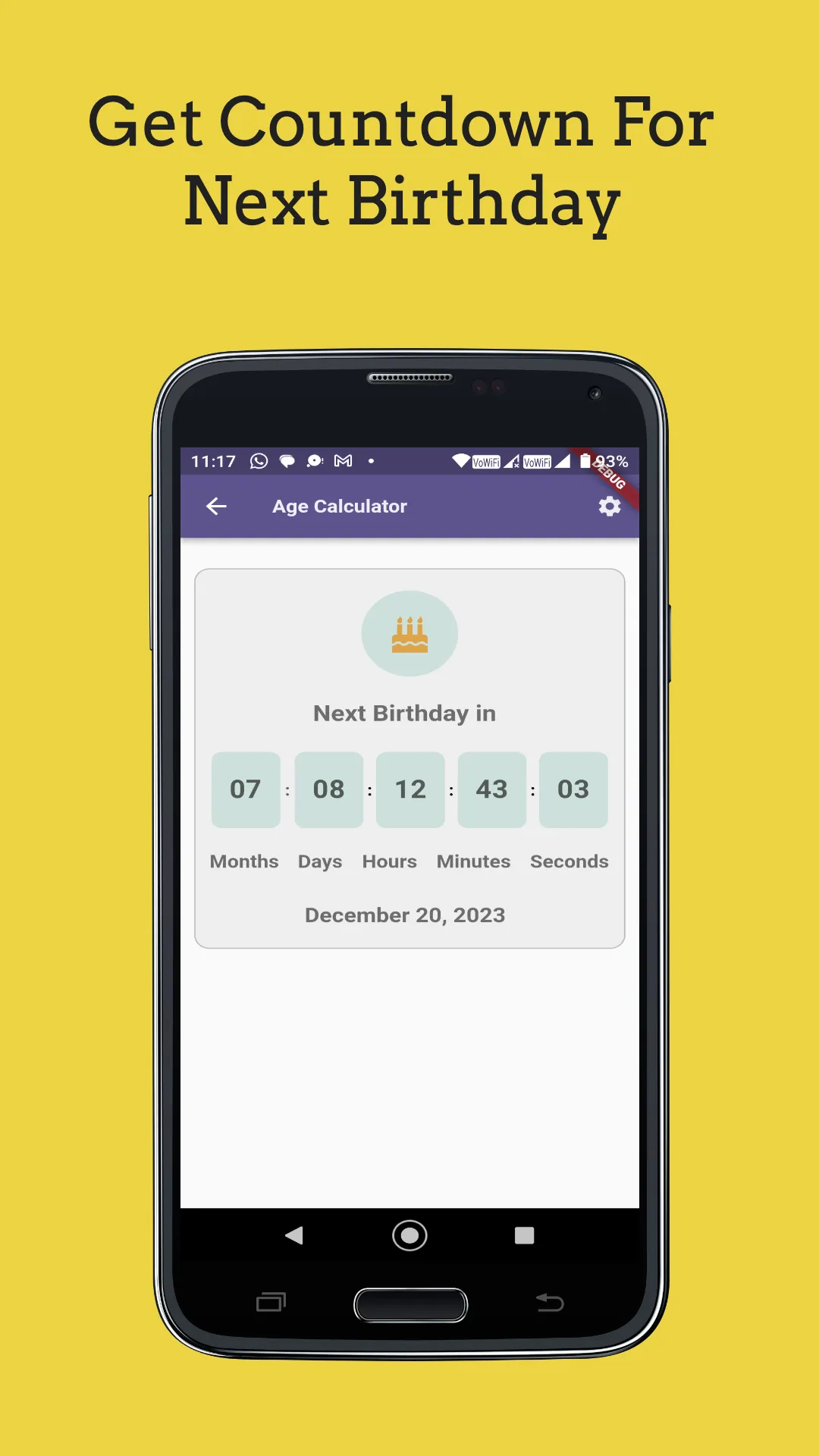 Birthday and Age Calculator | Indus Appstore | Screenshot