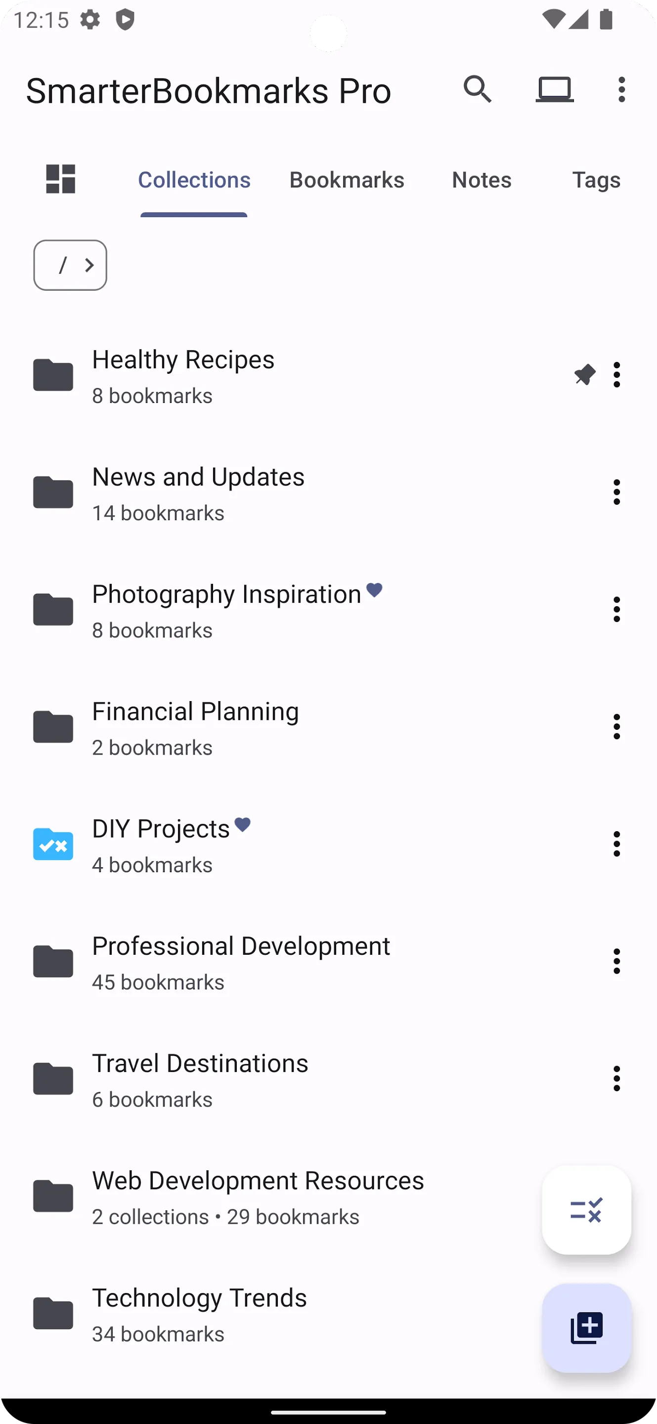 Smarter Bookmarks | Indus Appstore | Screenshot