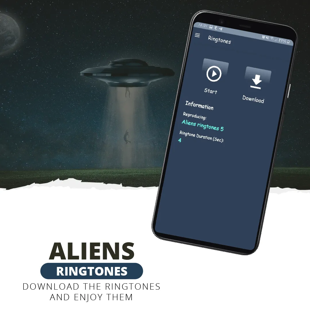 Alien ringtones, alien sounds | Indus Appstore | Screenshot