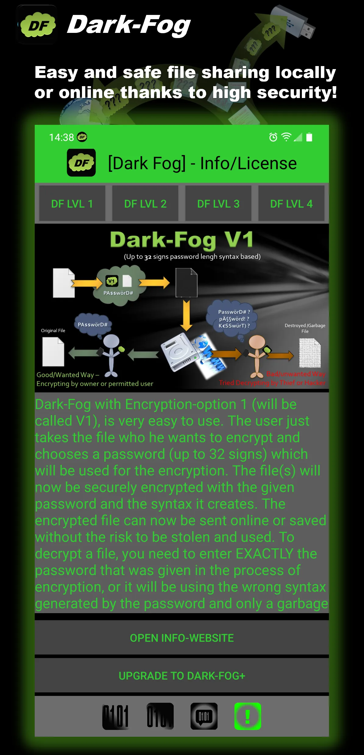 DarkFog | Easy File Encryption | Indus Appstore | Screenshot