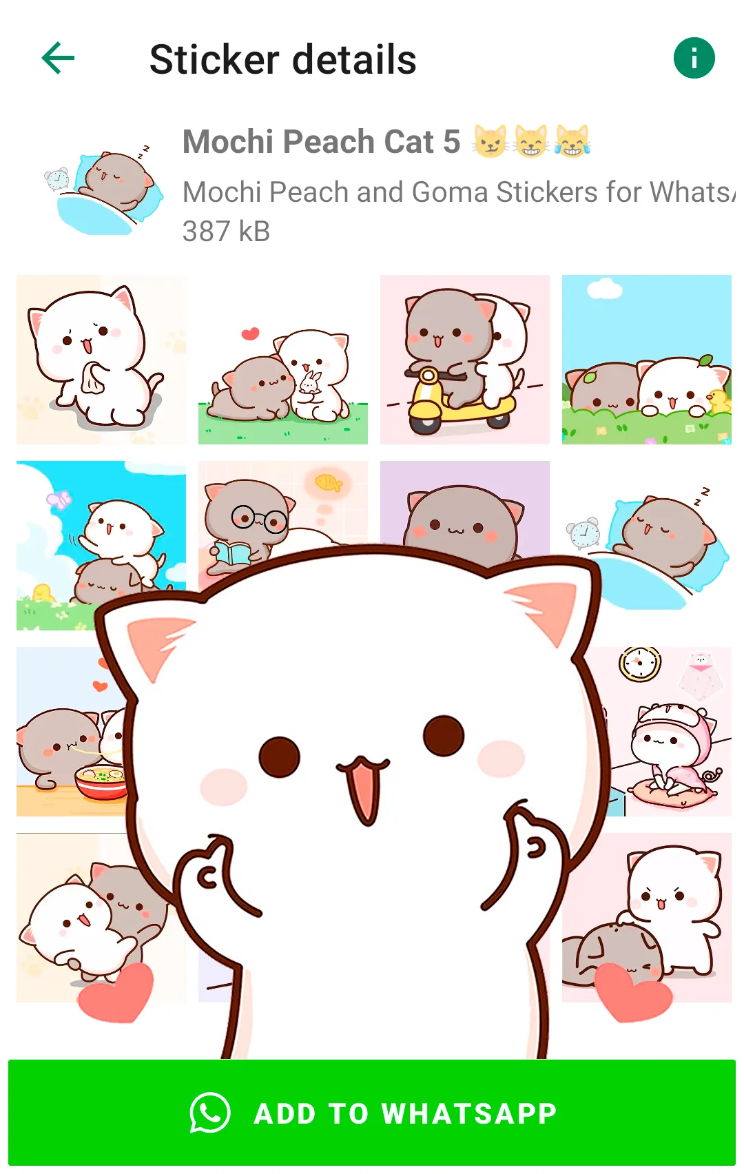 Mochi Cat Stickers WASticker | Indus Appstore | Screenshot