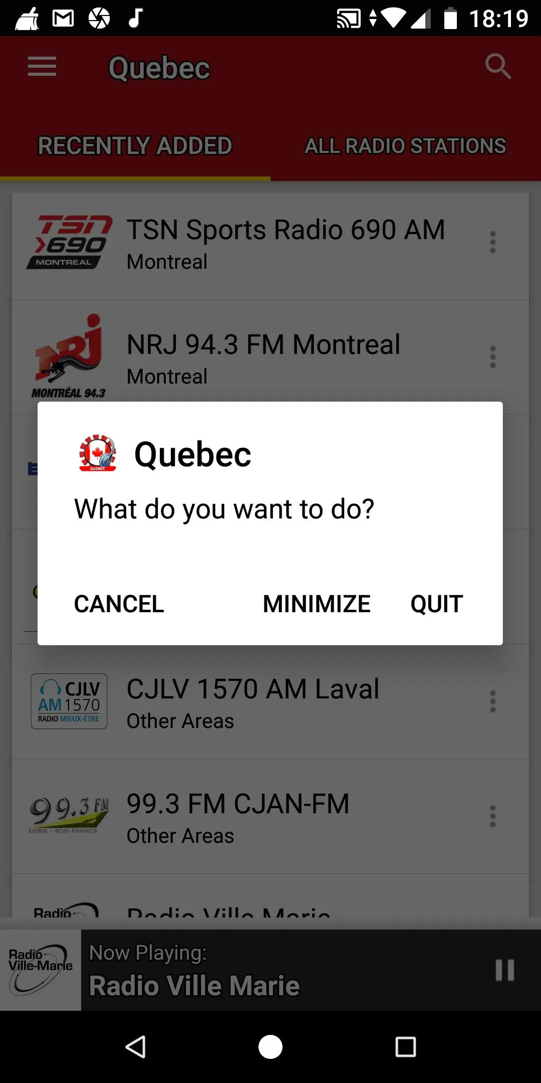 Quebec Radio Stations - Canada | Indus Appstore | Screenshot