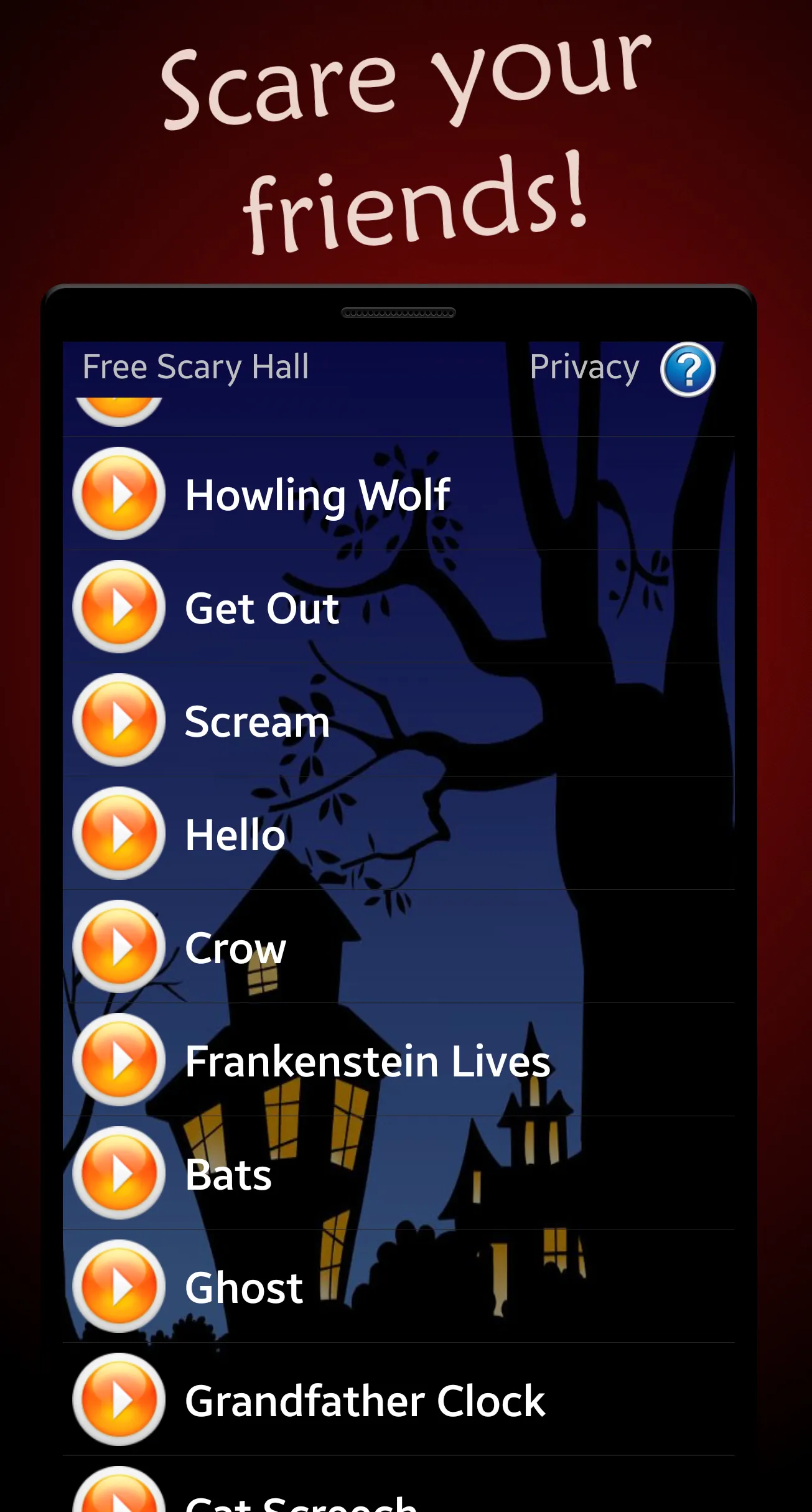 Scary Halloween Ringtones | Indus Appstore | Screenshot