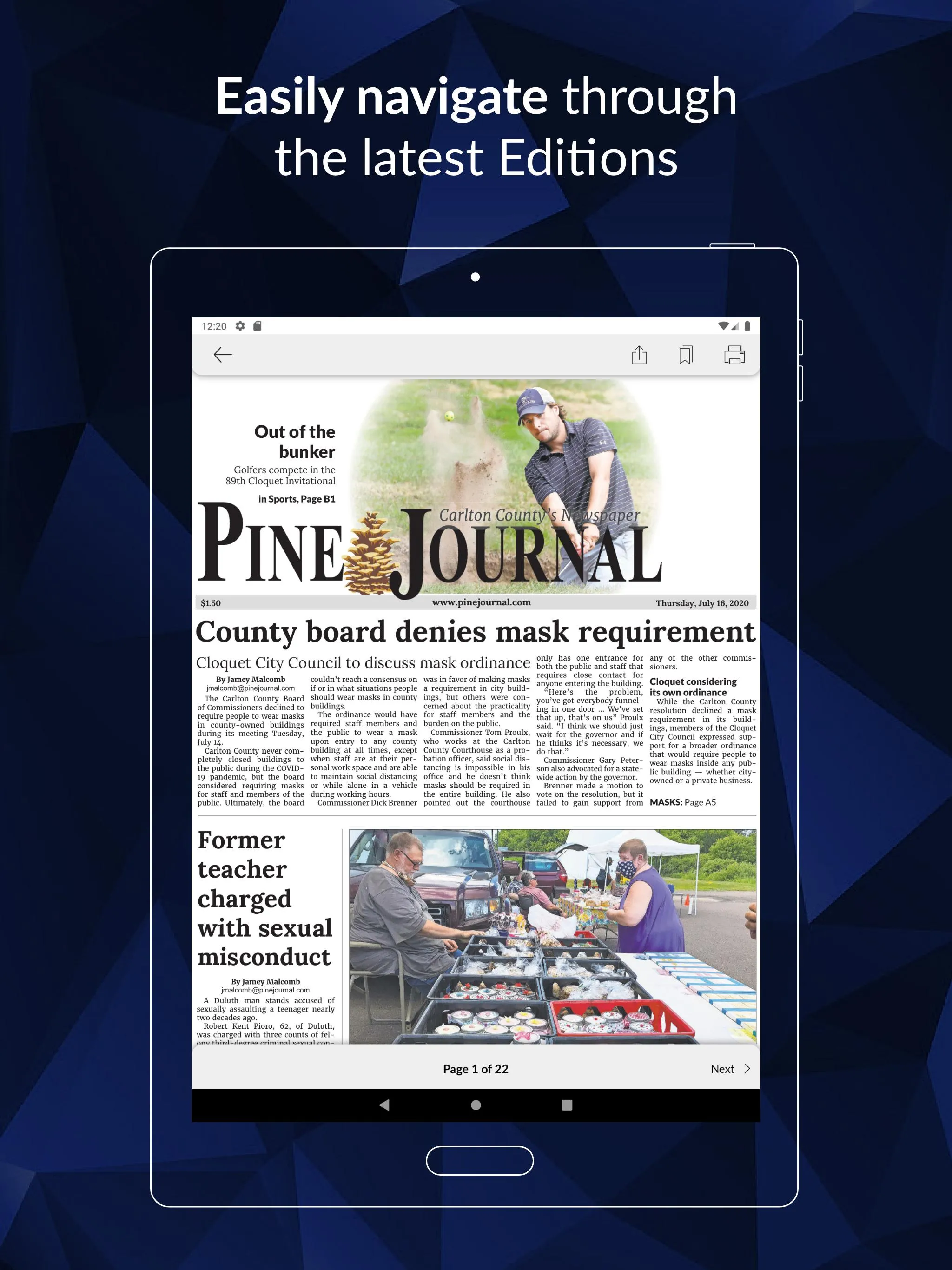 Cloquet Pine Journal E-paper | Indus Appstore | Screenshot