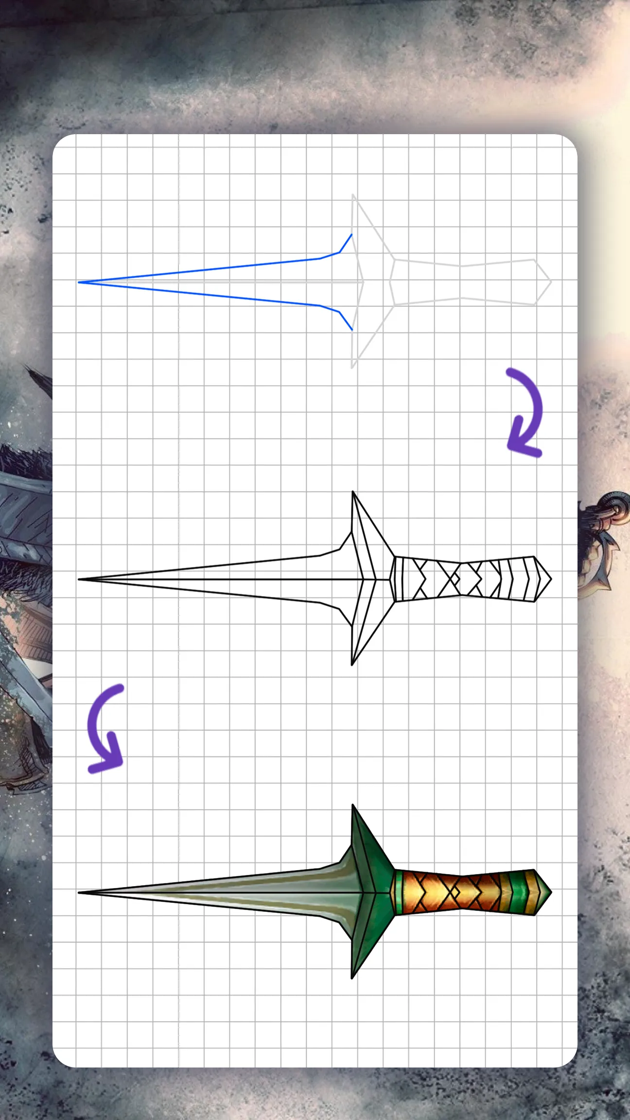 How to draw weapons. Daggers | Indus Appstore | Screenshot