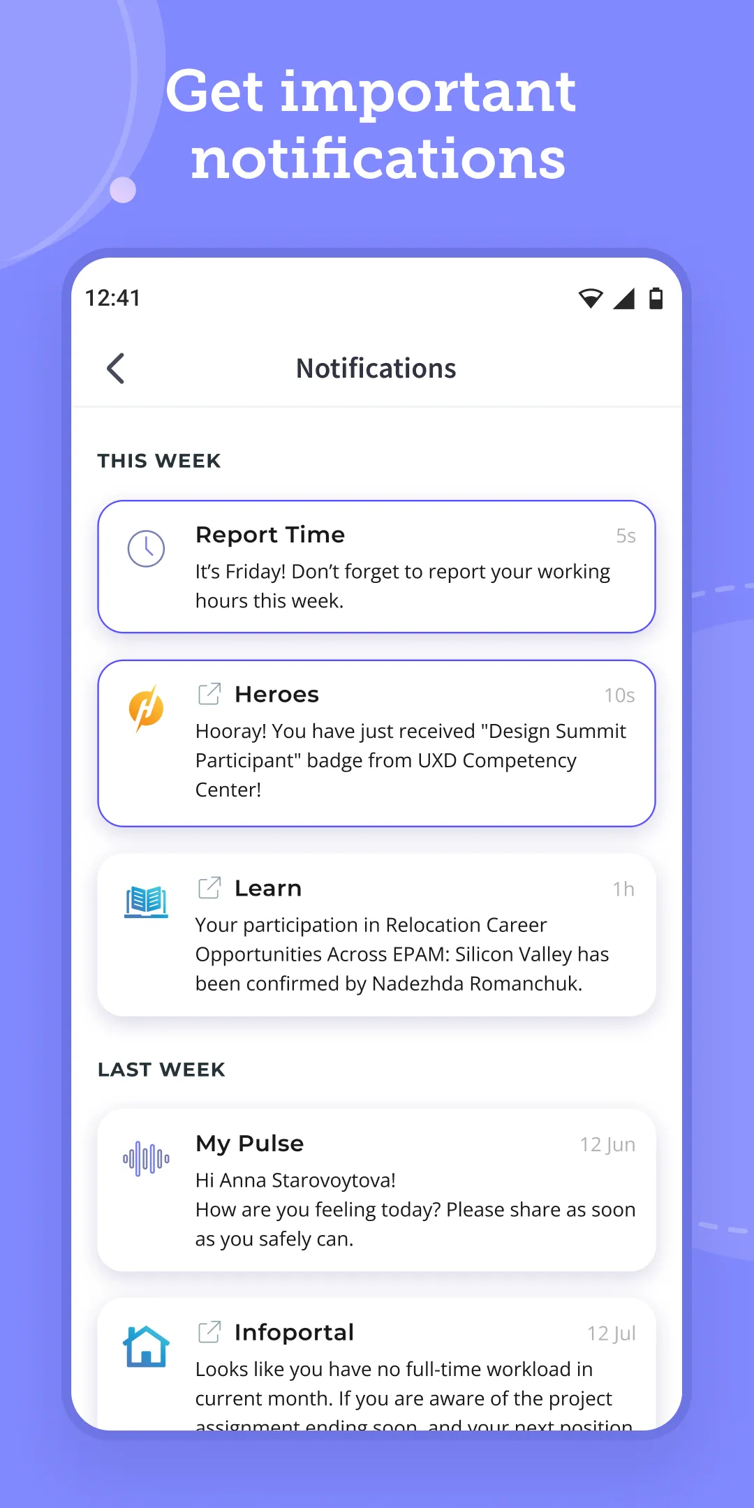 EPAM Connect | Indus Appstore | Screenshot