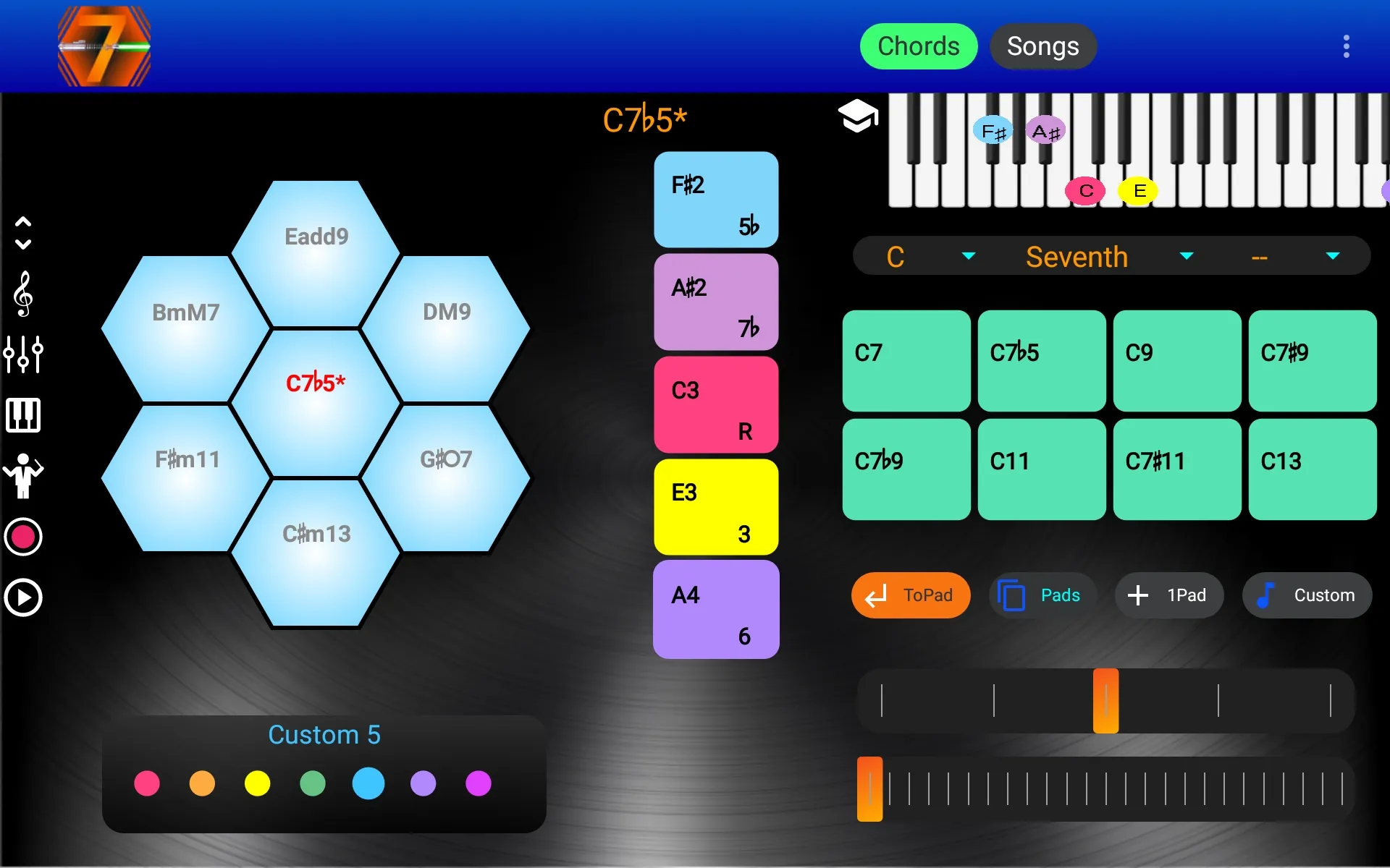 7 Pad : Scales and chords | Indus Appstore | Screenshot