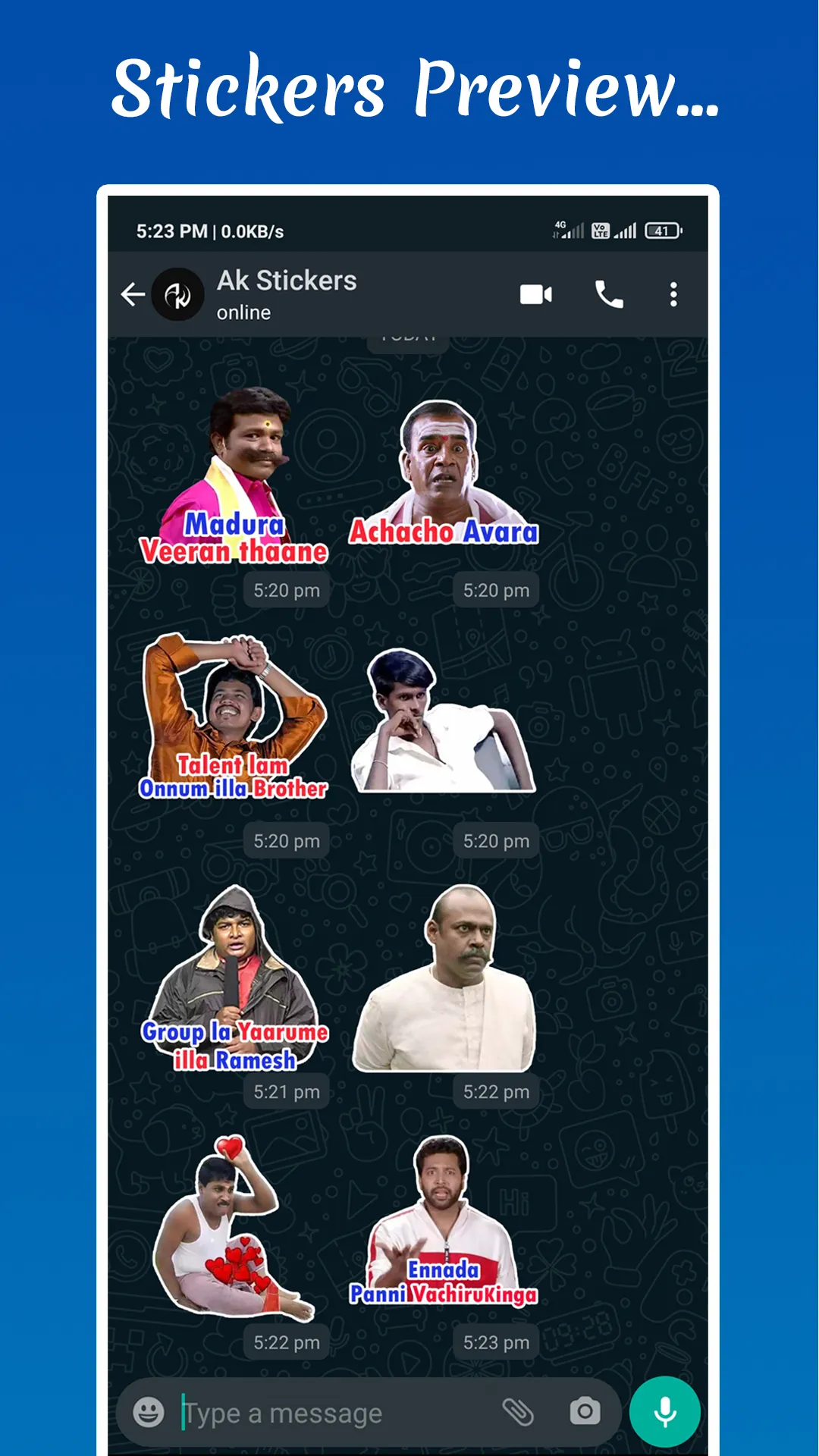 Tamil Stickers for WhatsApp | Indus Appstore | Screenshot