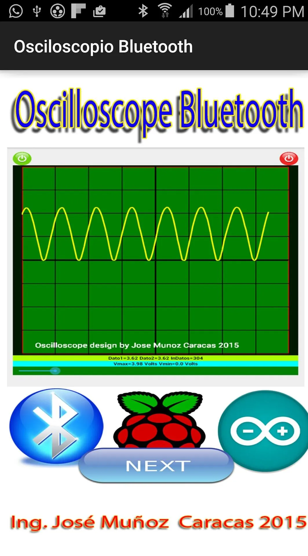 Bluetooth Oscilloscope | Indus Appstore | Screenshot