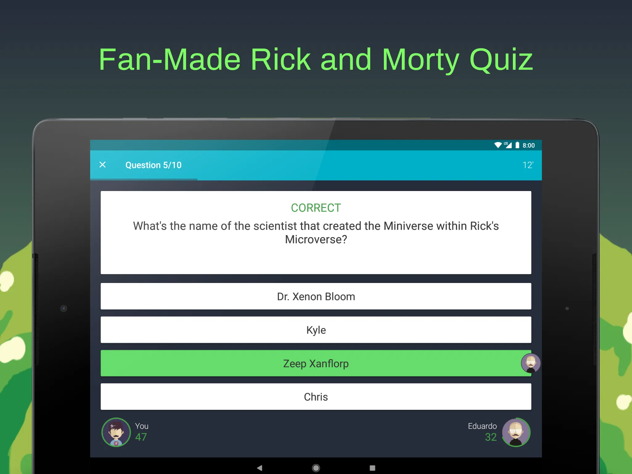 Fan Quiz for Rick and Morty | Indus Appstore | Screenshot